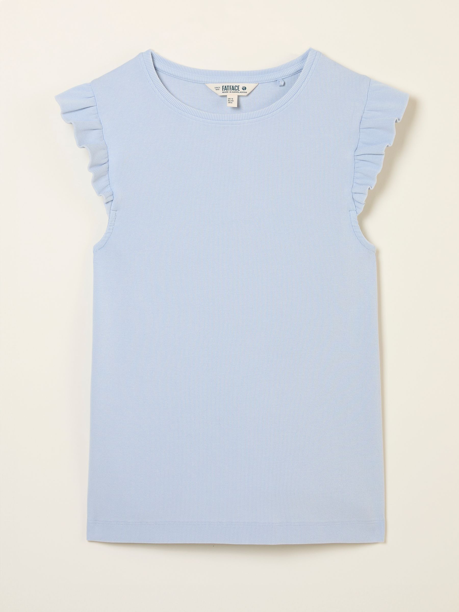 Light Blue Frill Sleeveless Top - Image 1 of 1