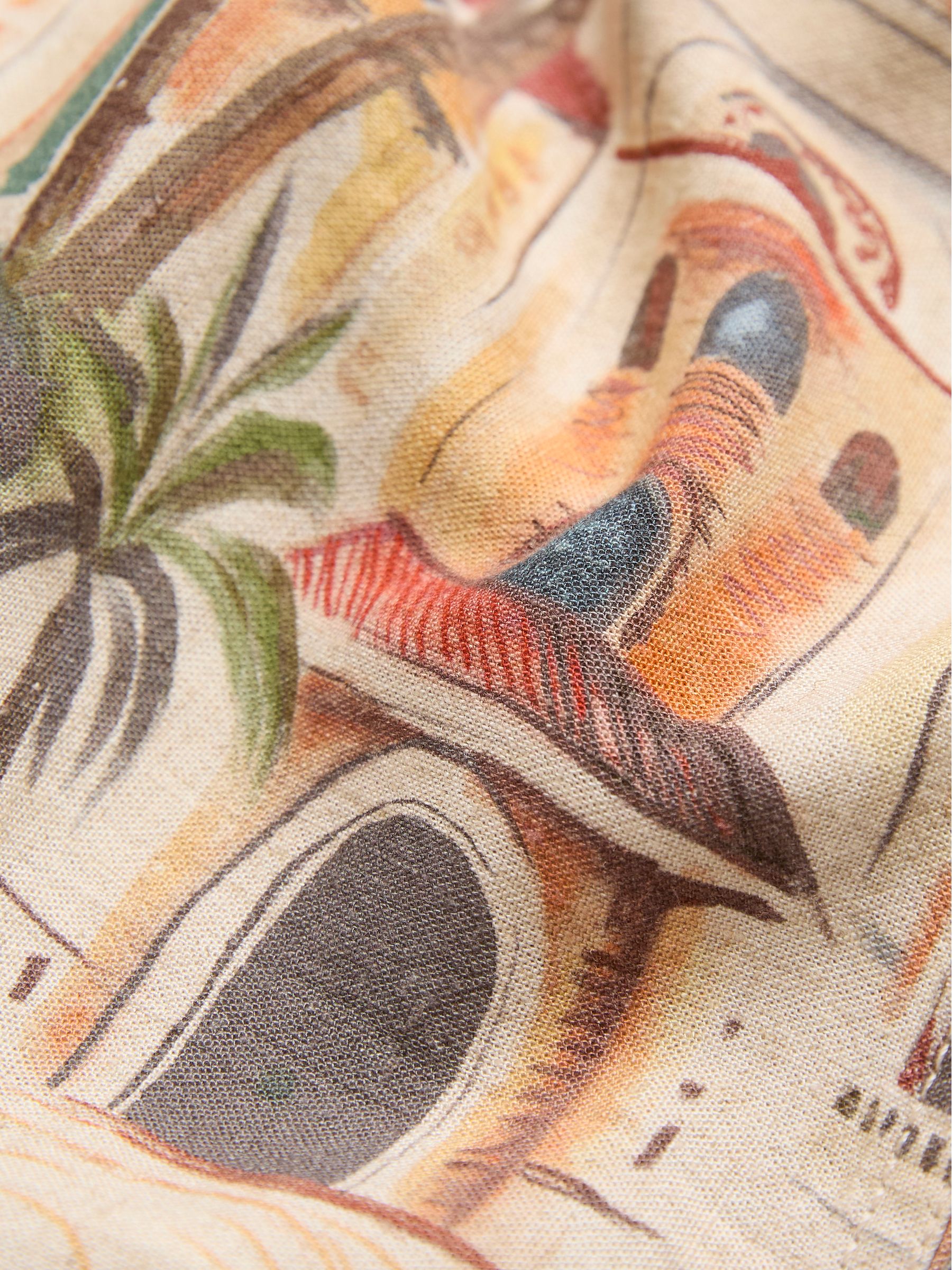 Light Natural Short Sleeve Scene Print Shirt - Image 6 of 7