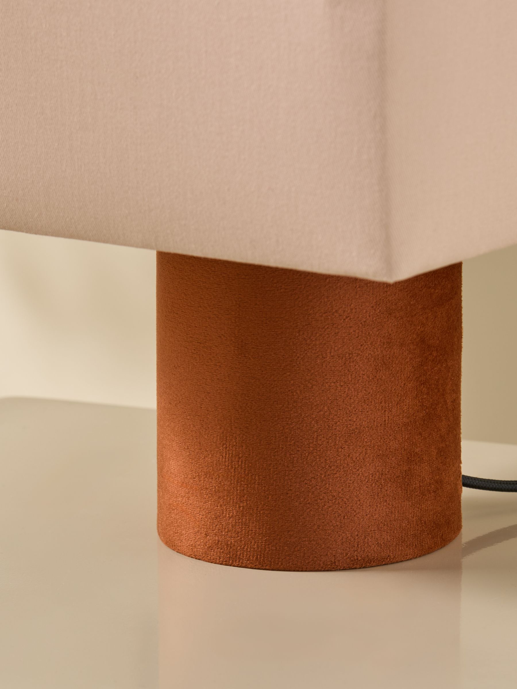 Tiana Table Lamp in Cream/Rust - Image 2 of 5 Tiana Table Lamp in Cream/Rust - Image 2 of 5