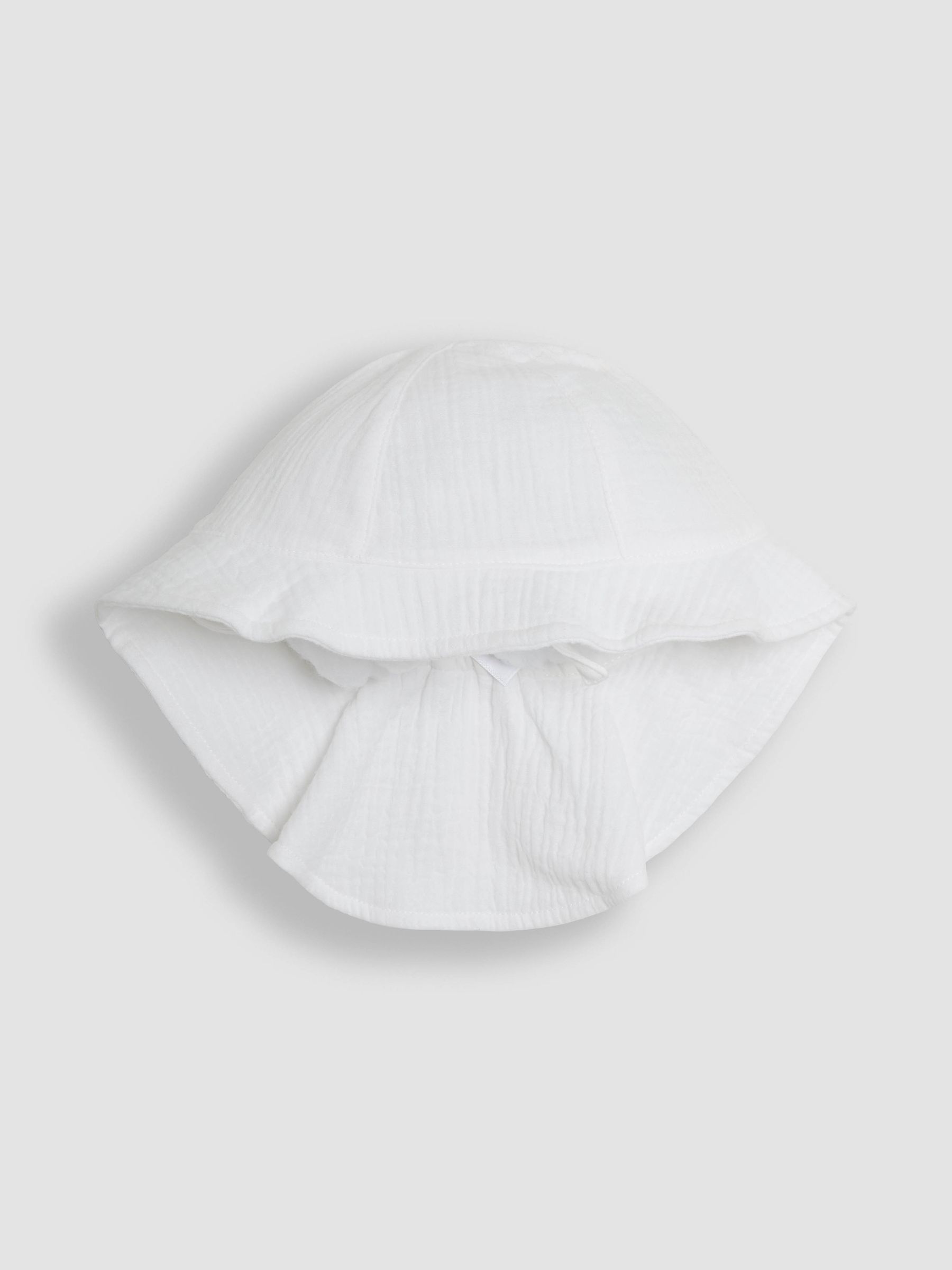White Floppy High Low Sun Hat - Image 2 of 3