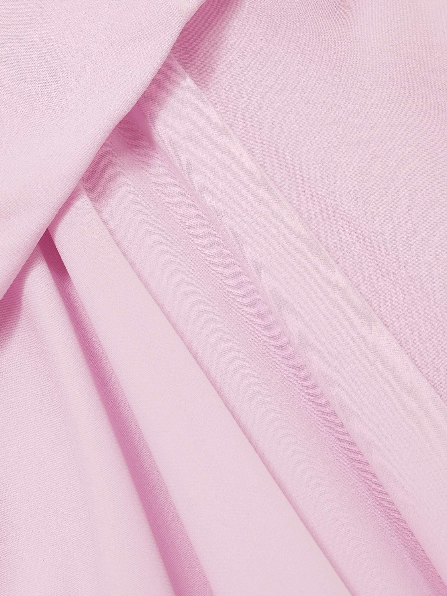 Draped Tuck Mini Dress in Pale Pink - Image 6 of 6