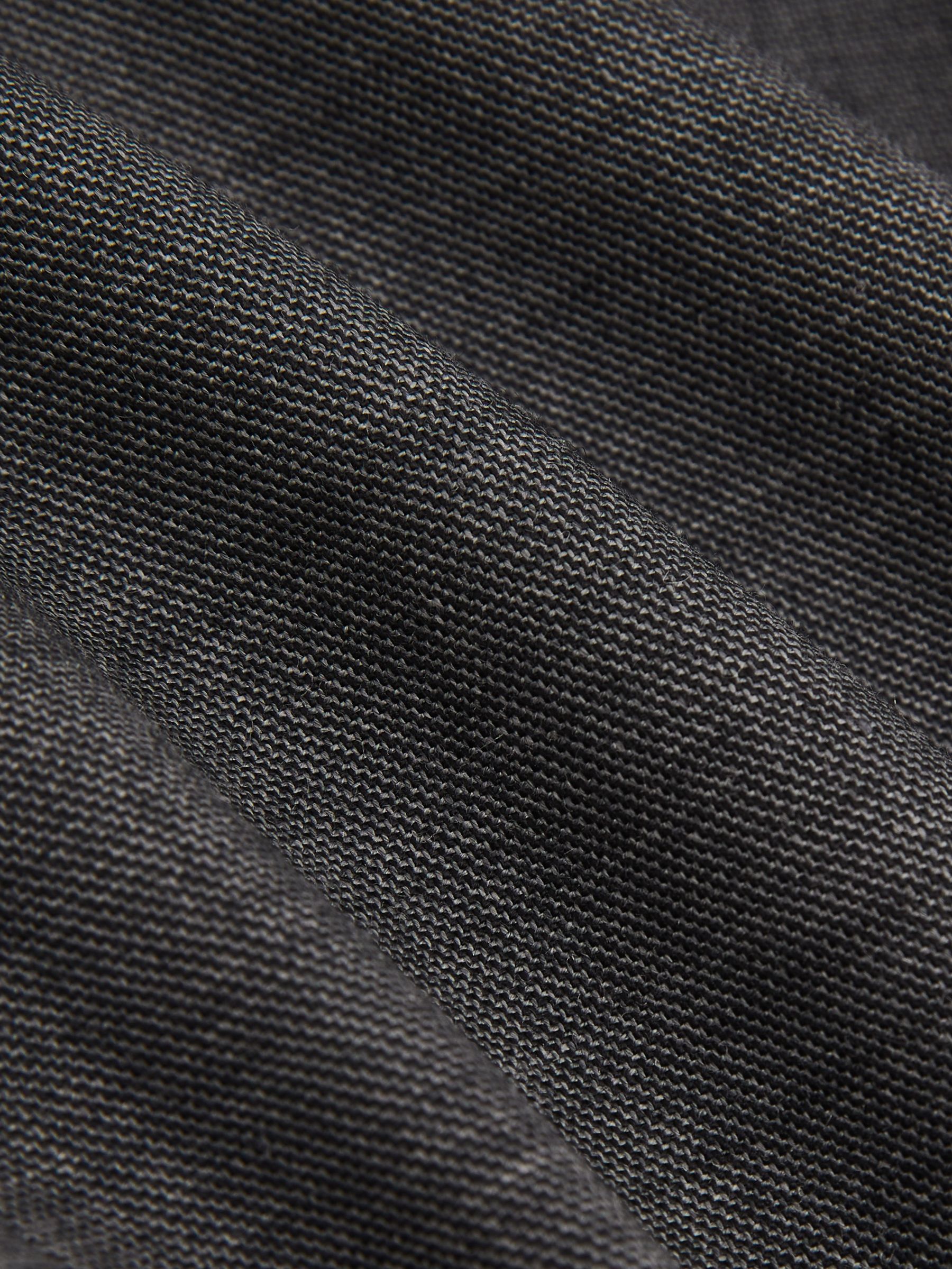 Slim-Fit Sharkskin Suit Trousers Wool-Blend in Charcoal Grey - Image 9 of 9