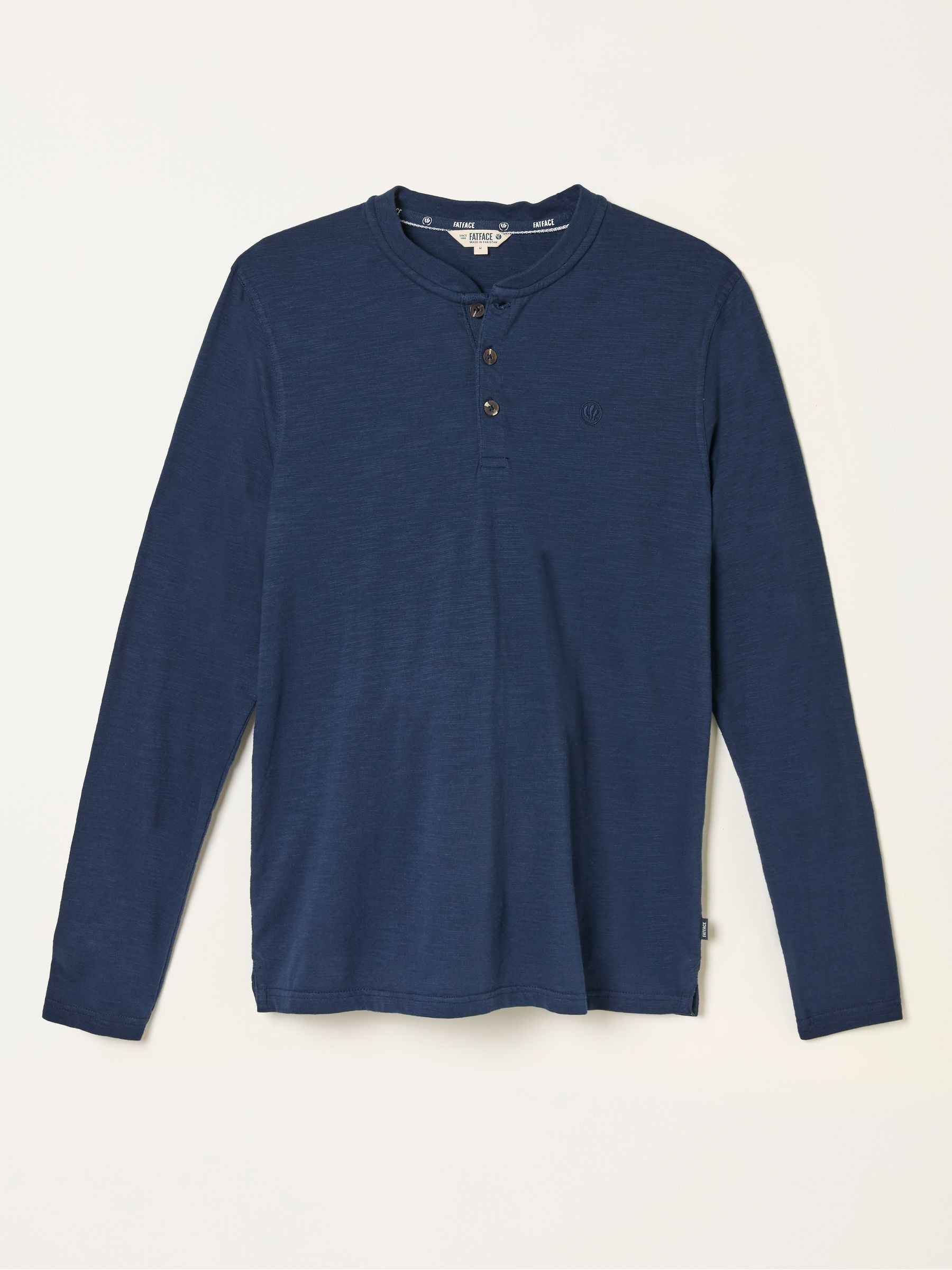 Navy Long Sleeve Woodside Slub Henley - Image 5 of 5