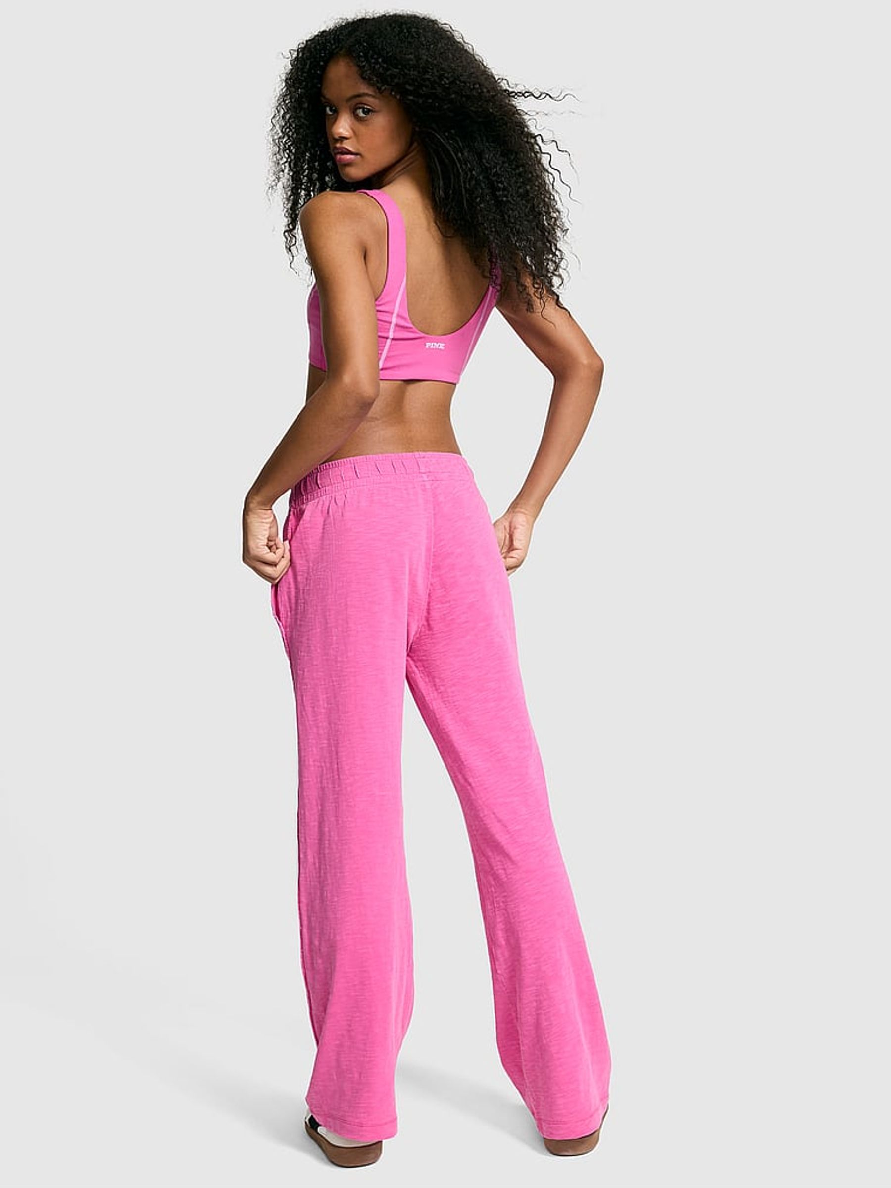 Pink Gossip Flared Jersey Joggers - Image 2 of 3