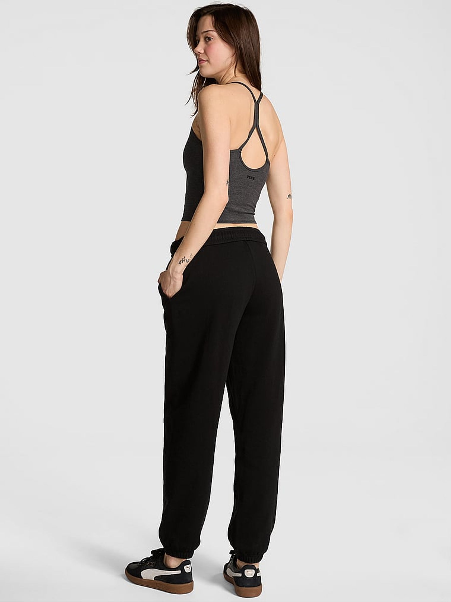 Black Cuffed Joggers - Image 2 of 4
