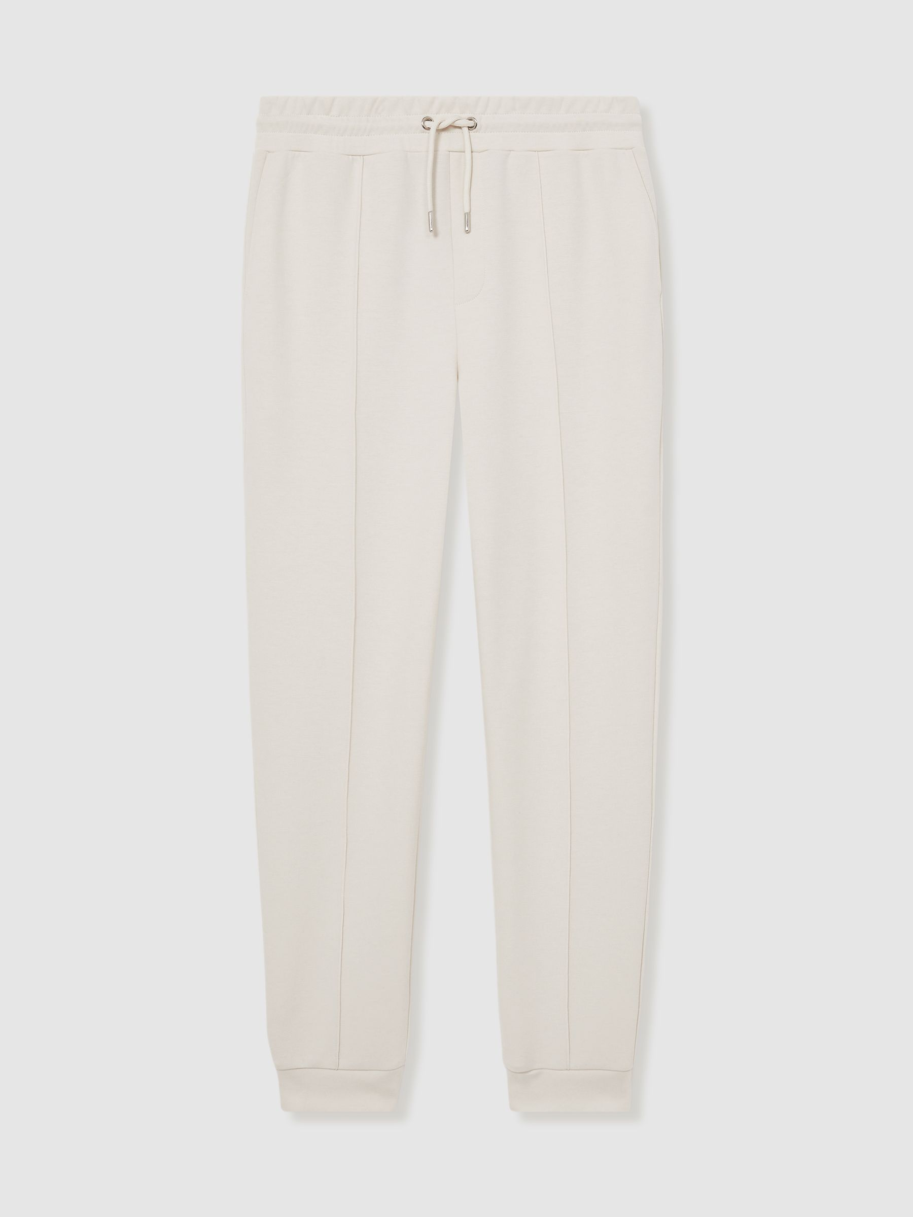 Drawstring Jersey Joggers in Off White - Image 2 of 6