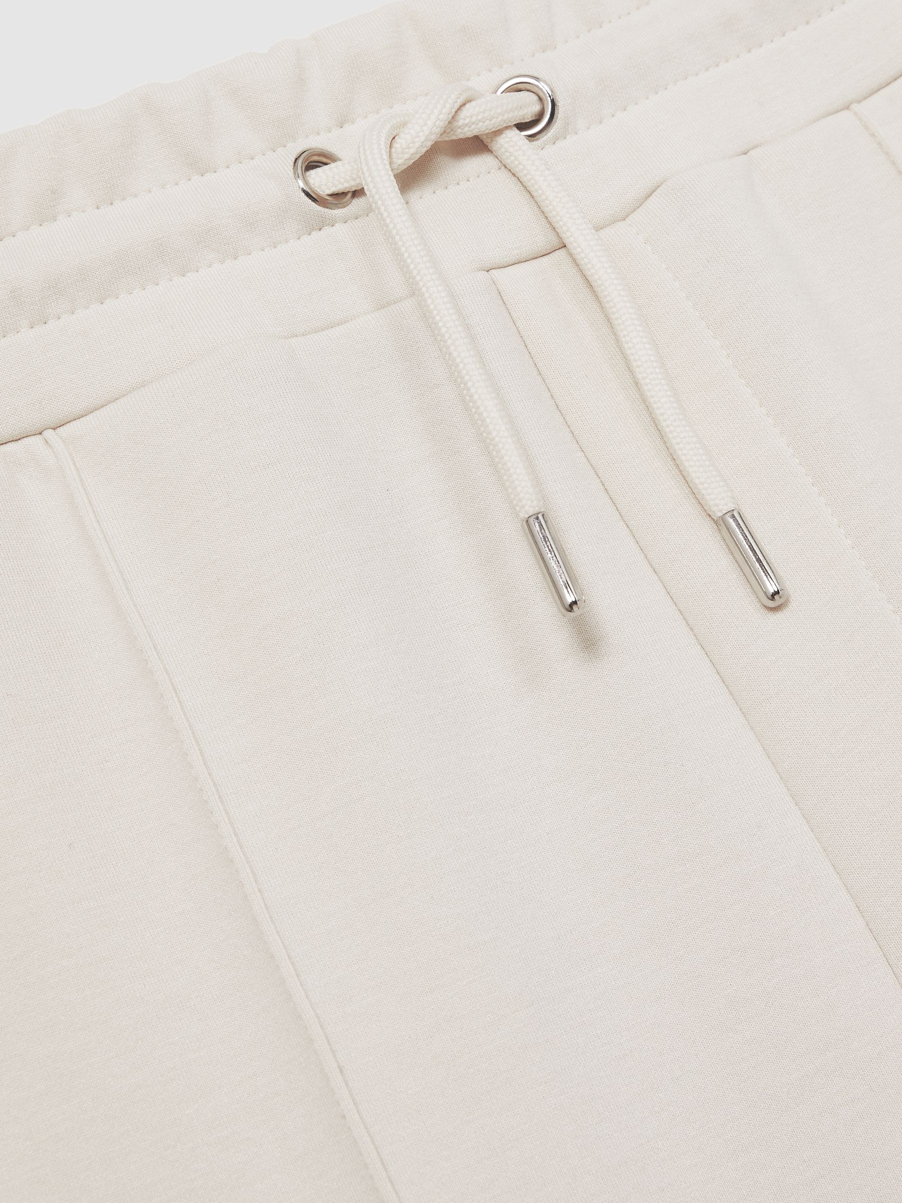 Drawstring Jersey Joggers in Off White - image 3