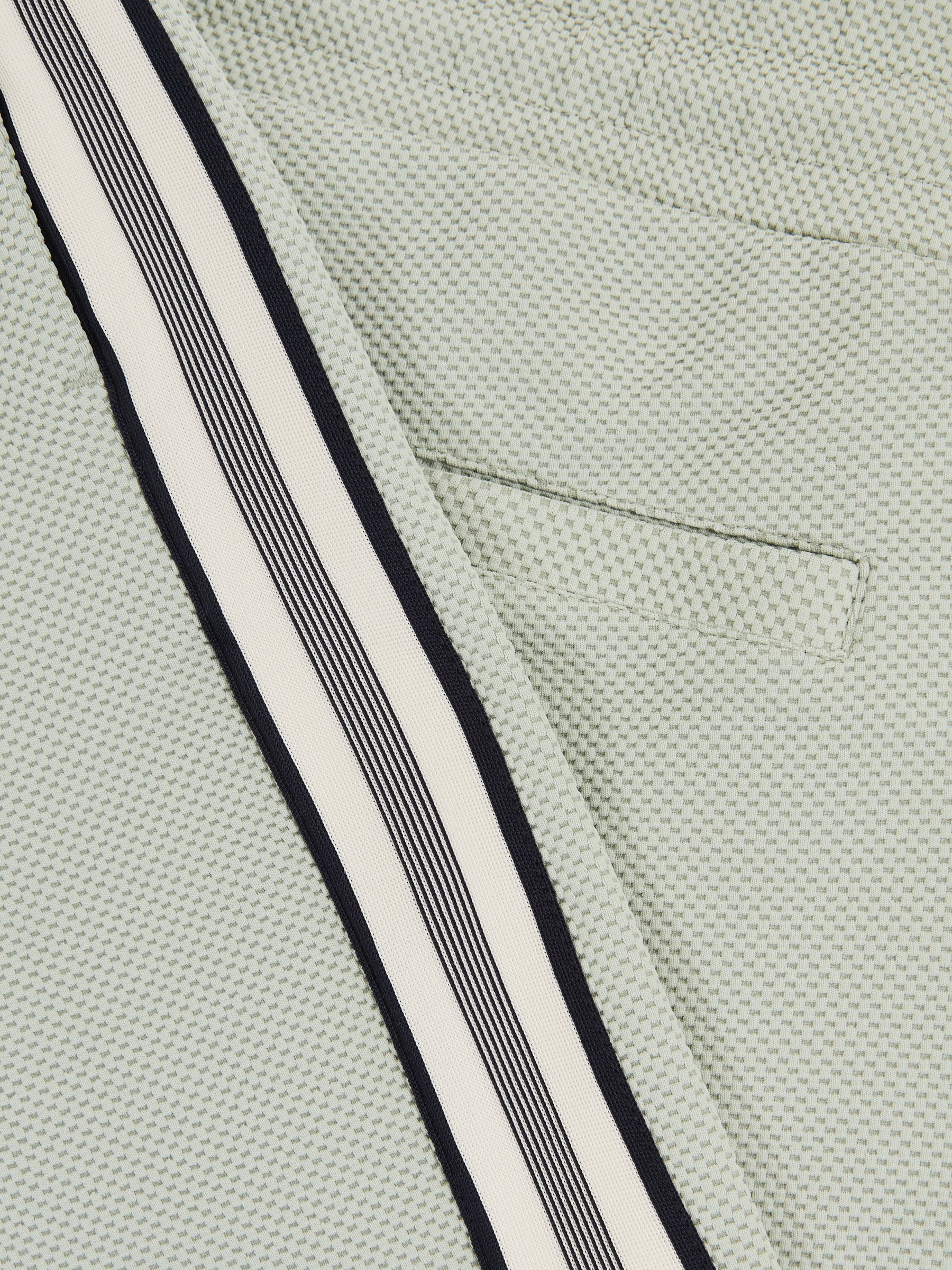 Textured Tape Drawstring Shorts in Sage Green - Image 7 of 7