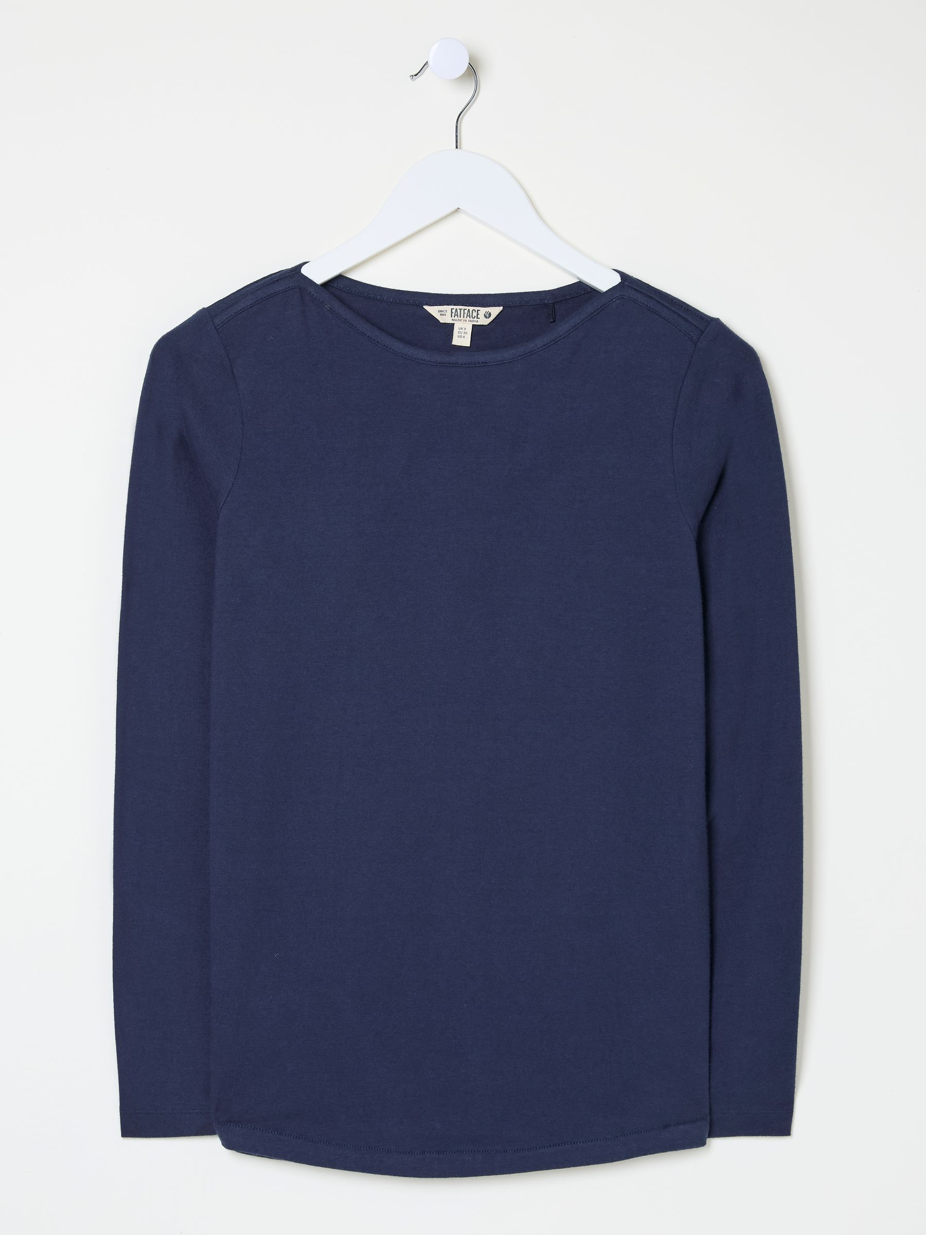 Bree Navy Long Sleeve T-Shirt | FatFace