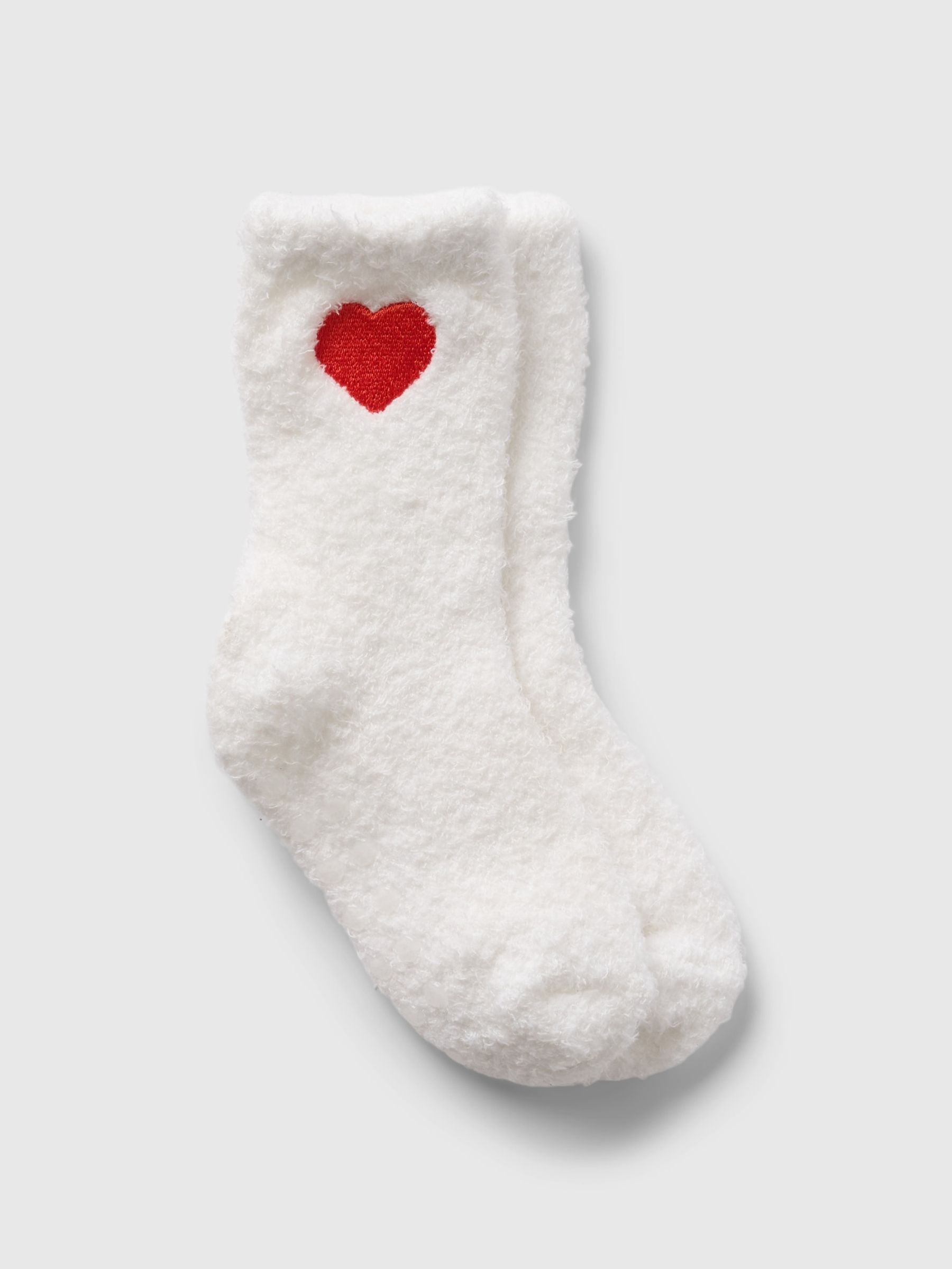 White Heart Unicorn Cosy Fluffy Socks (Newborn-5yrs) - Image 1 of 1