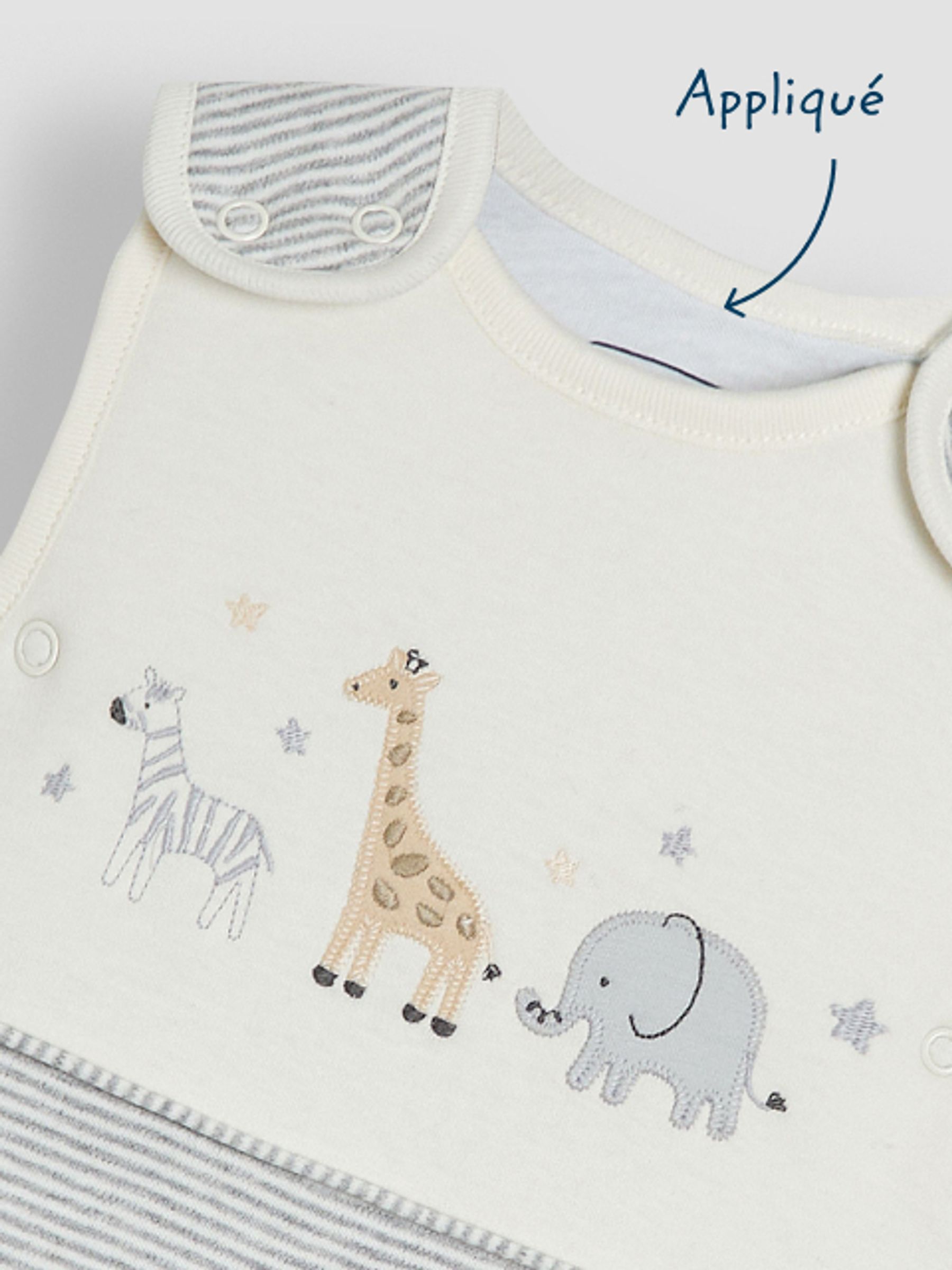 Safari Appliqué 2.5 Tog Baby Sleeping Bag - Image 7 of 8