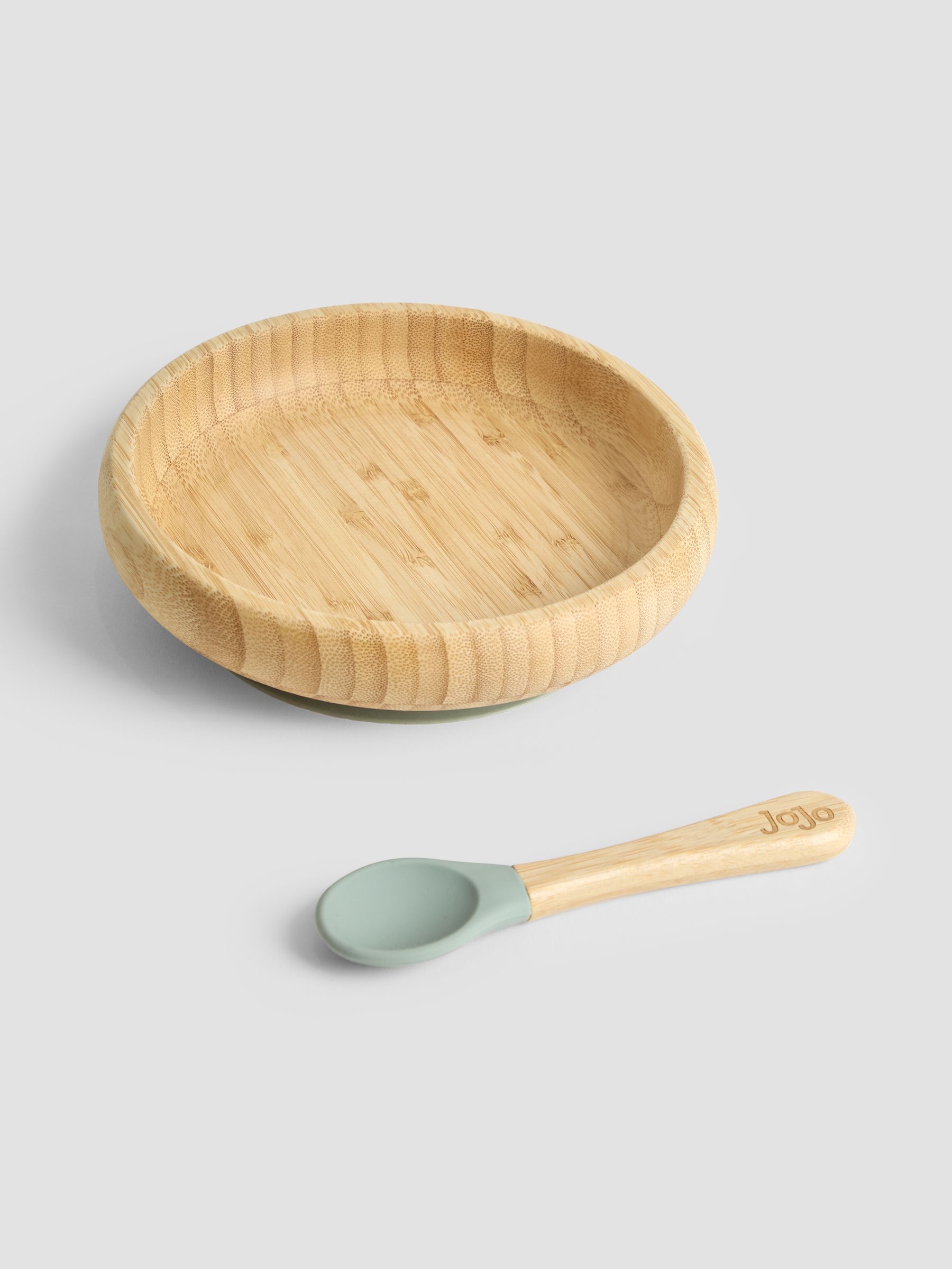 Bamboo Plate with Suction & Spoon - Image 2 of 4