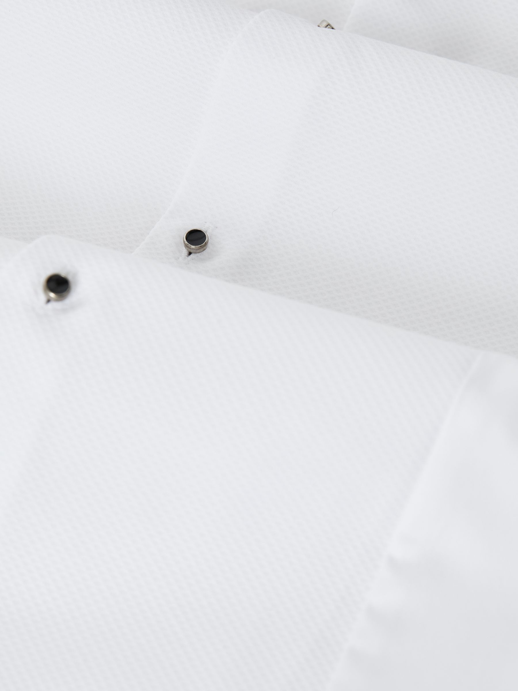 Regular Fit Slim Fit Cotton Marcella Tuxedo Shirt in White - Image 9 of 9