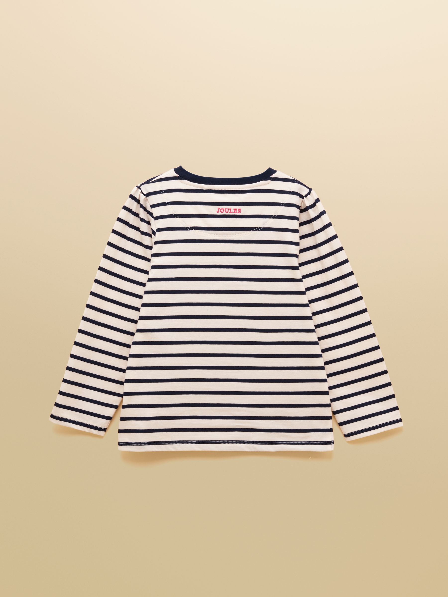 Girls' Khaki Print & Navy Stripe Long Sleeve Top 2 Pack - Image 3 of 11