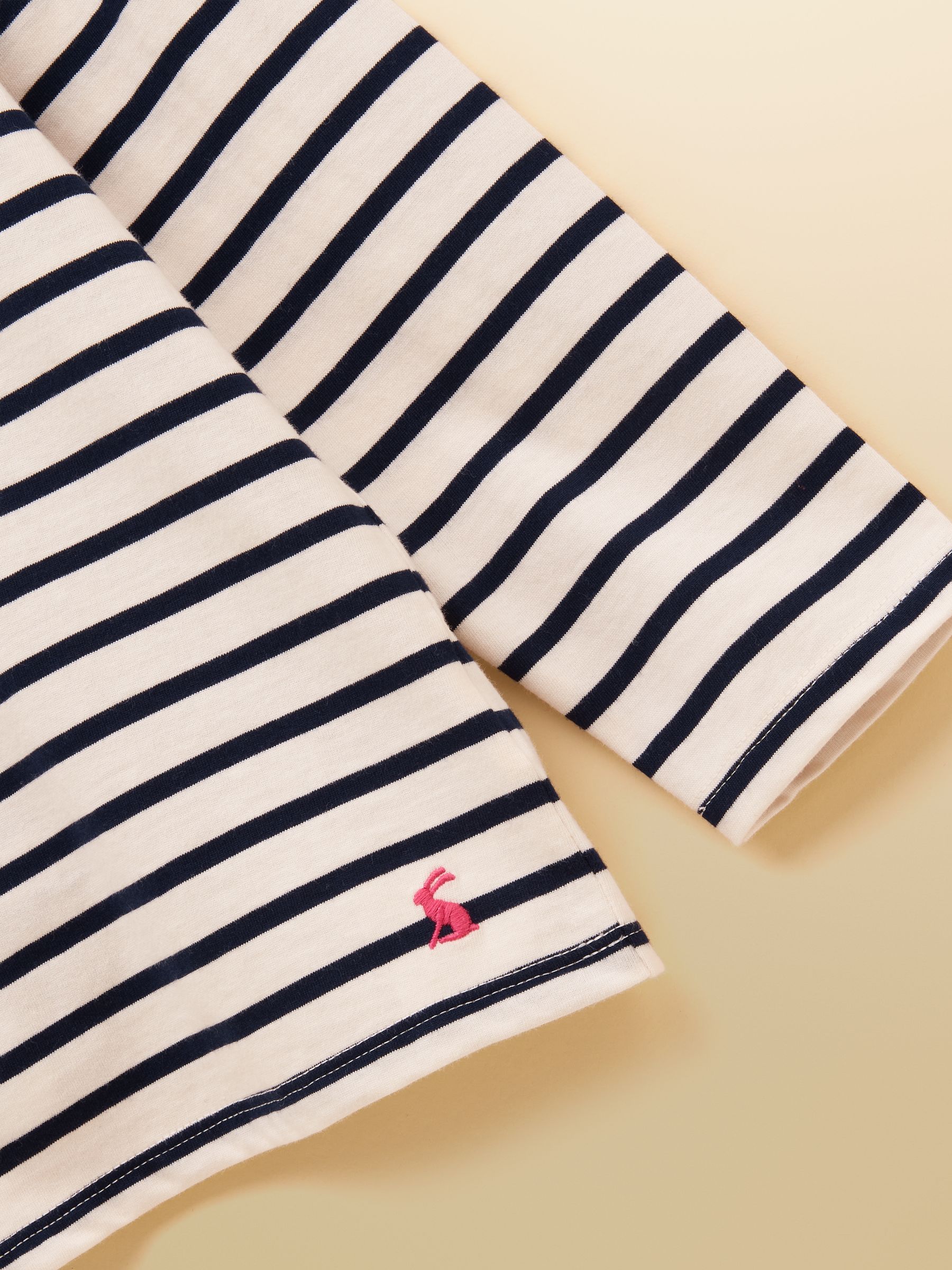 Girls' Khaki Print & Navy Stripe Long Sleeve Top 2 Pack - Image 5 of 11