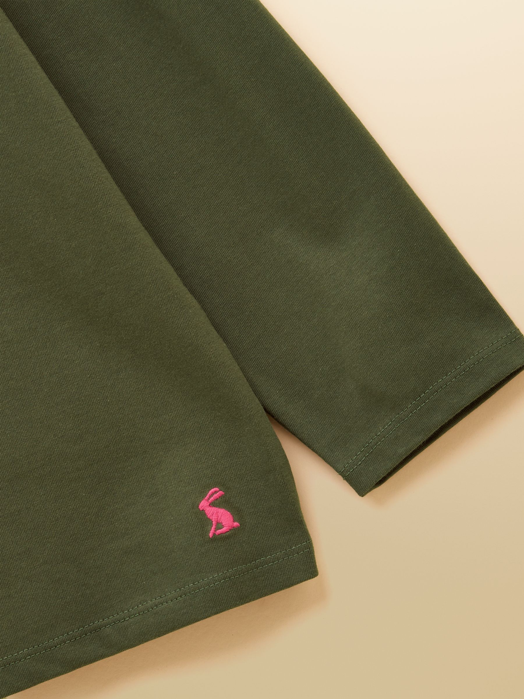 Girls' Khaki Print & Navy Stripe Long Sleeve Top 2 Pack - Image 9 of 11