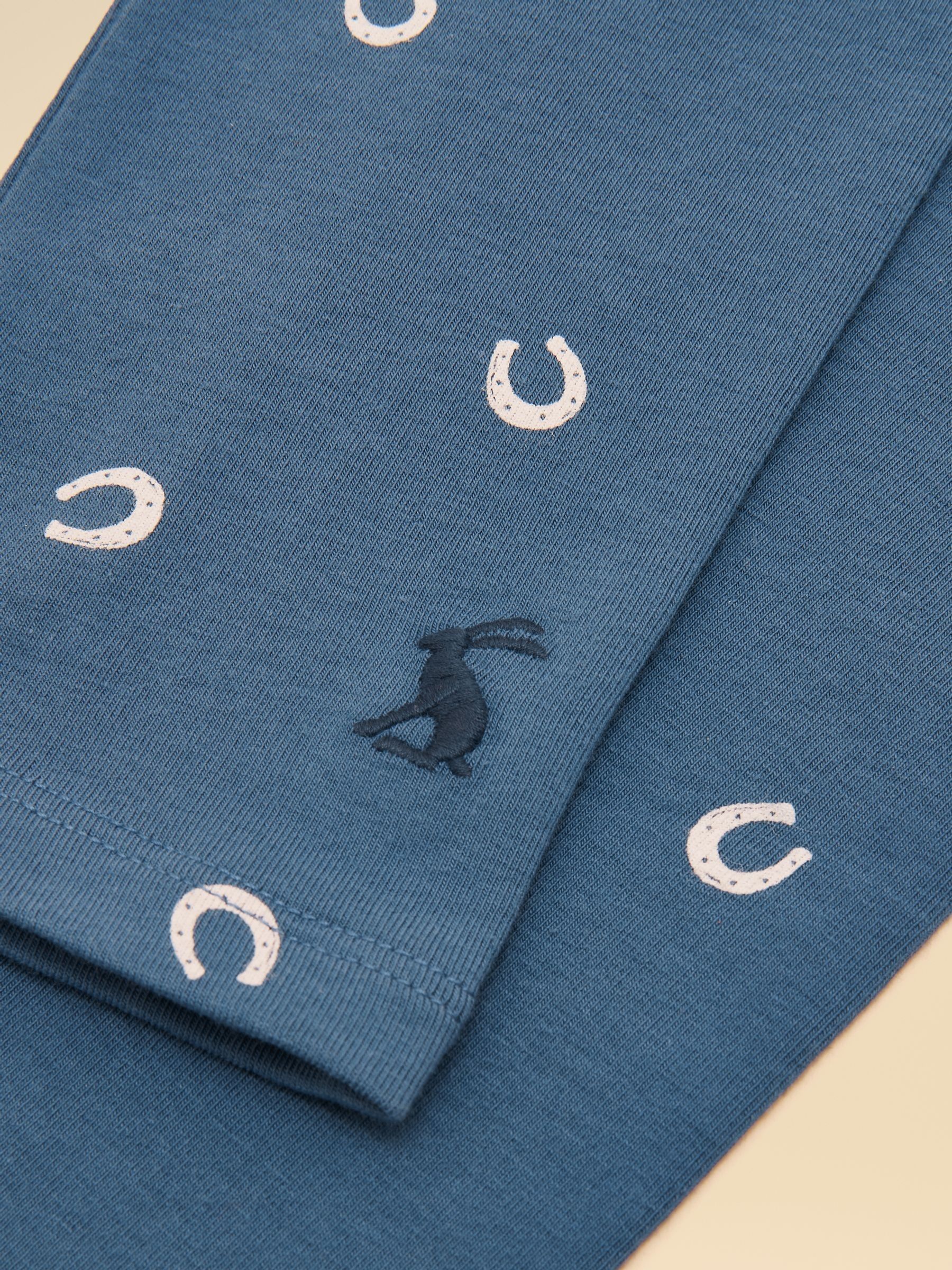 Blue Girls' Printed Jersey Leggings - Image 3 of 4