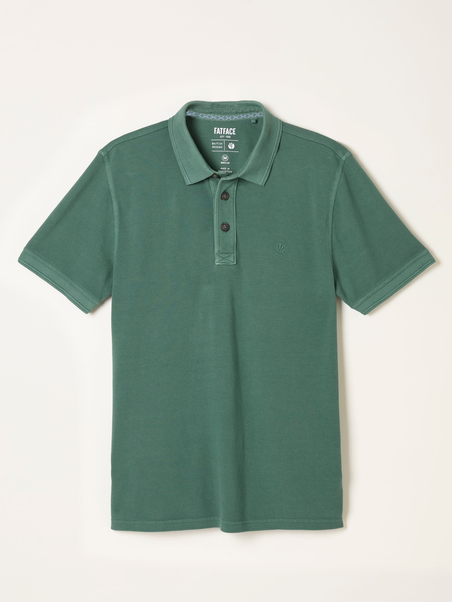 Emerald Green Short Sleeve Pique Polo - Image 1 of 6