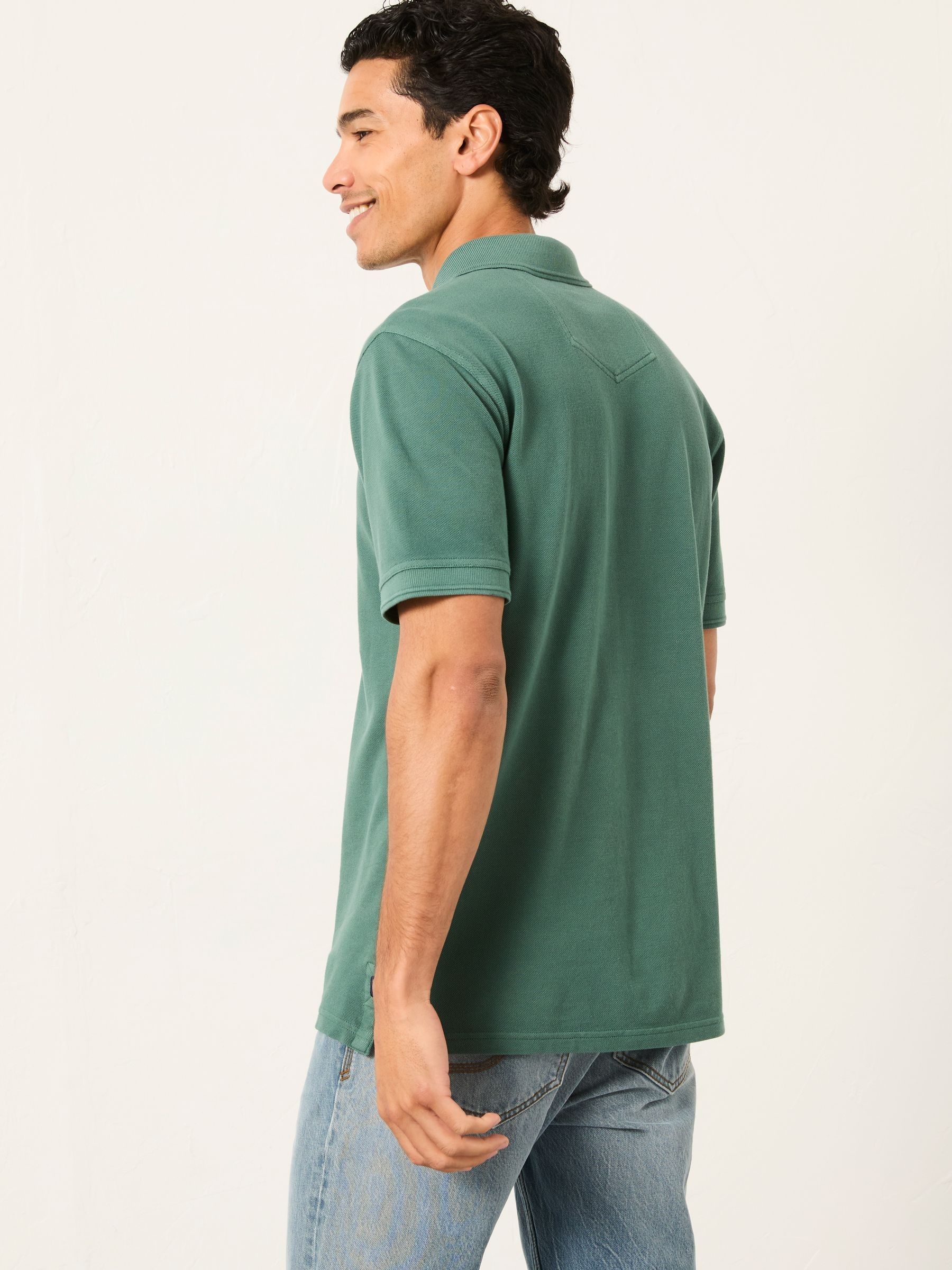 Emerald Green Short Sleeve Pique Polo - Image 5 of 6