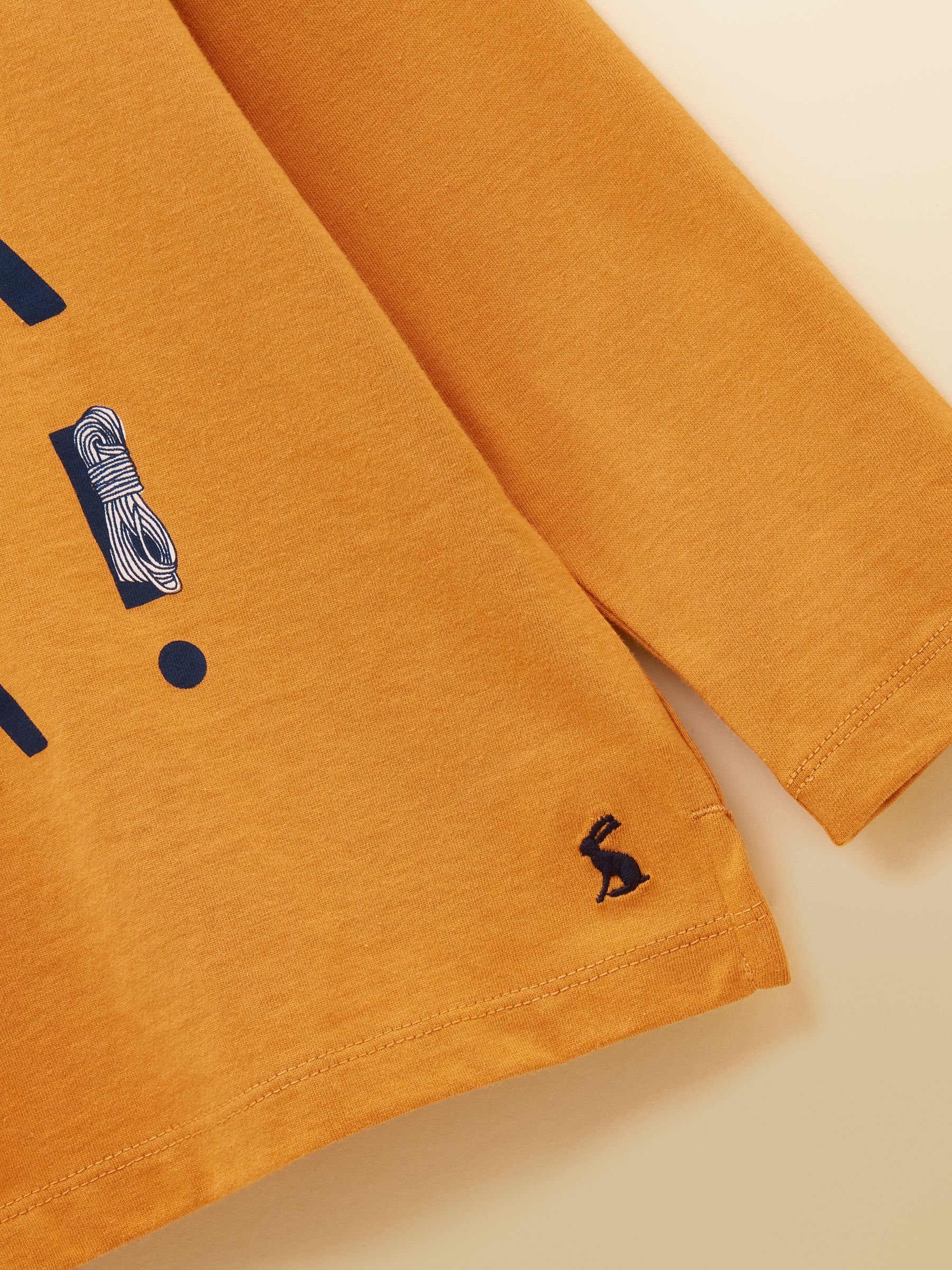 Boys' Yellow Print & Green Stripe Long Sleeve Tops 2 Pack - Image 9 of 11