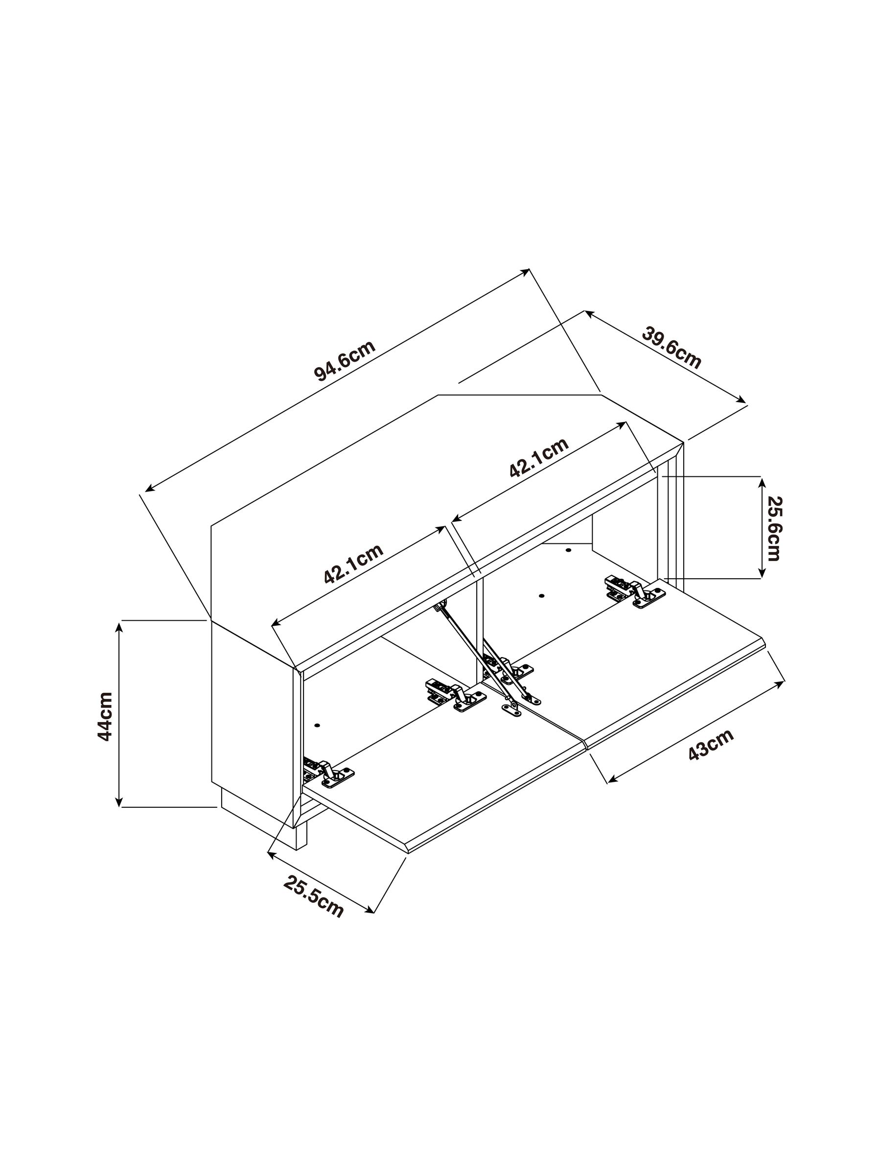 Kaci Corner Up to 50 Inch TV Unit in Dark Walnut Effect - Image 5 of 7