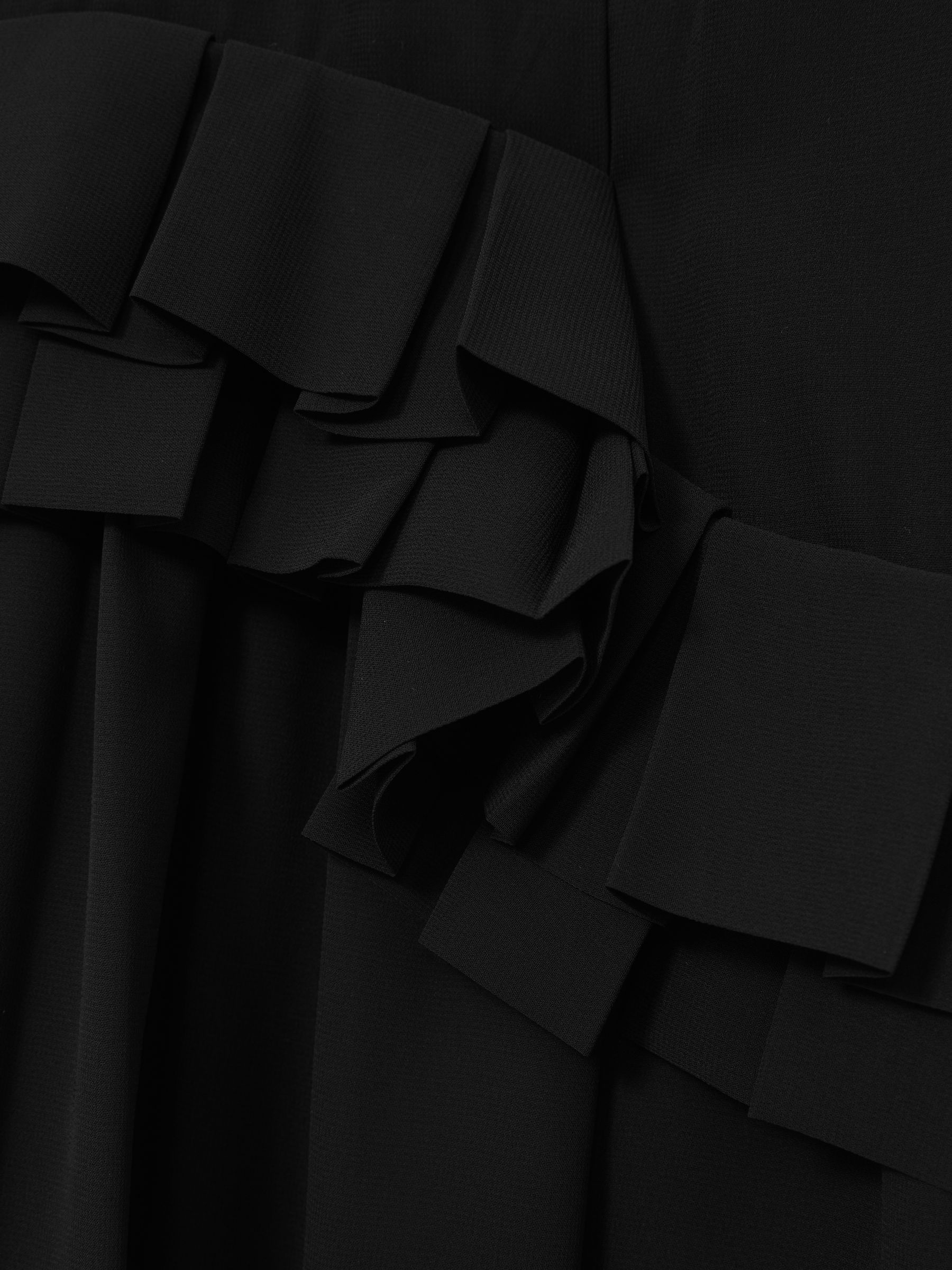 Chiffon Tiered Ruffle Dress in Black - Image 6 of 6