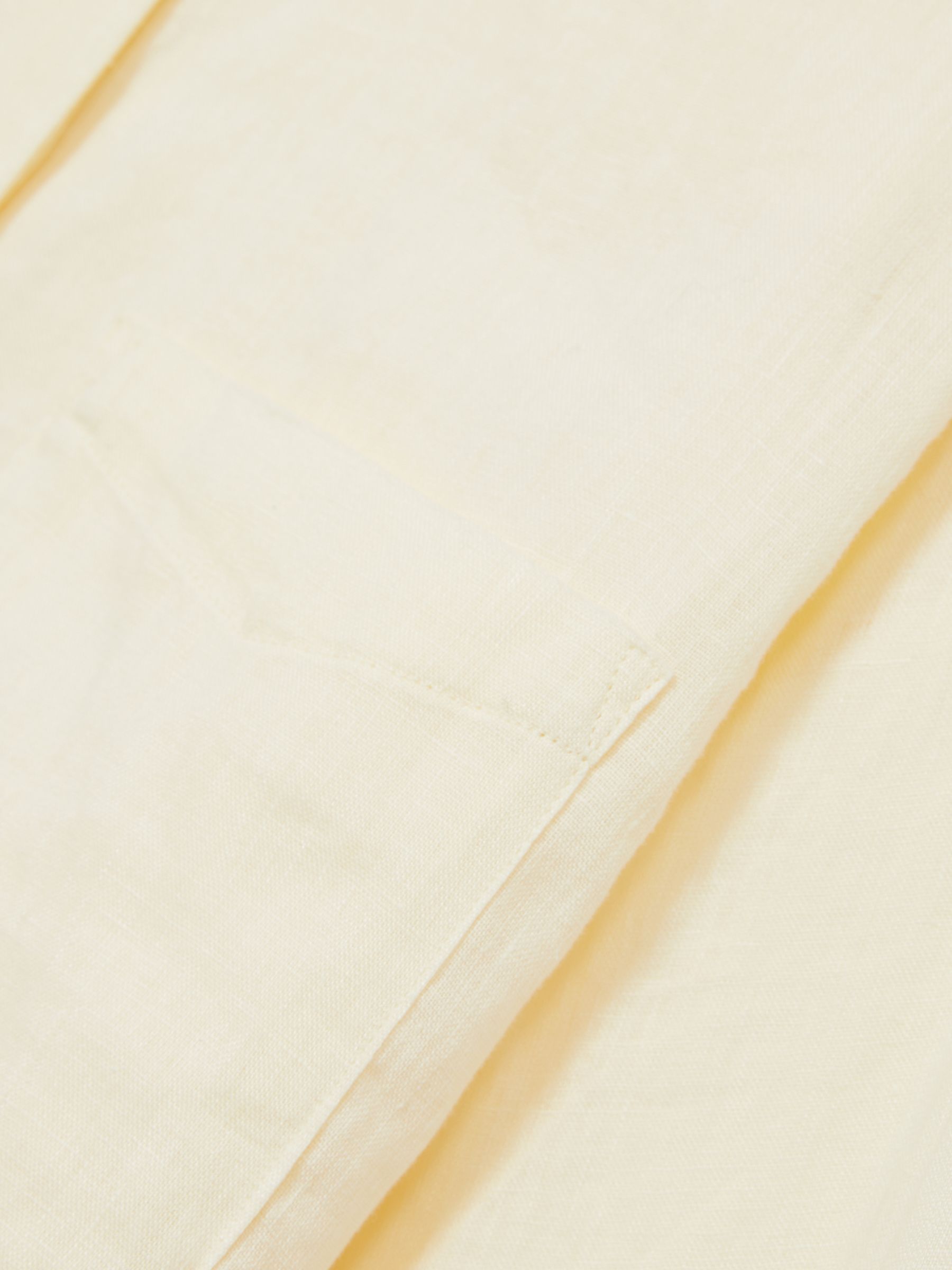 Linen Button-Through Shirt in Pale Yellow - Image 6 of 6