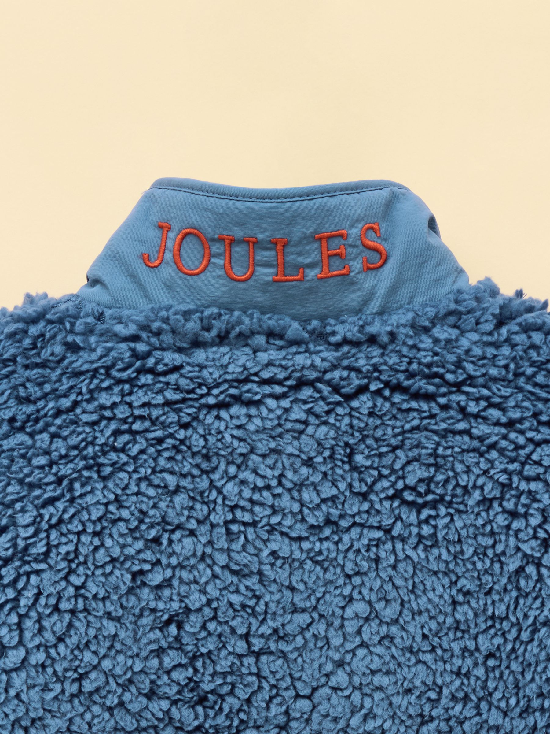 Boys' Billy Cream and Blue Zip Through Fleece - Image 7 of 7