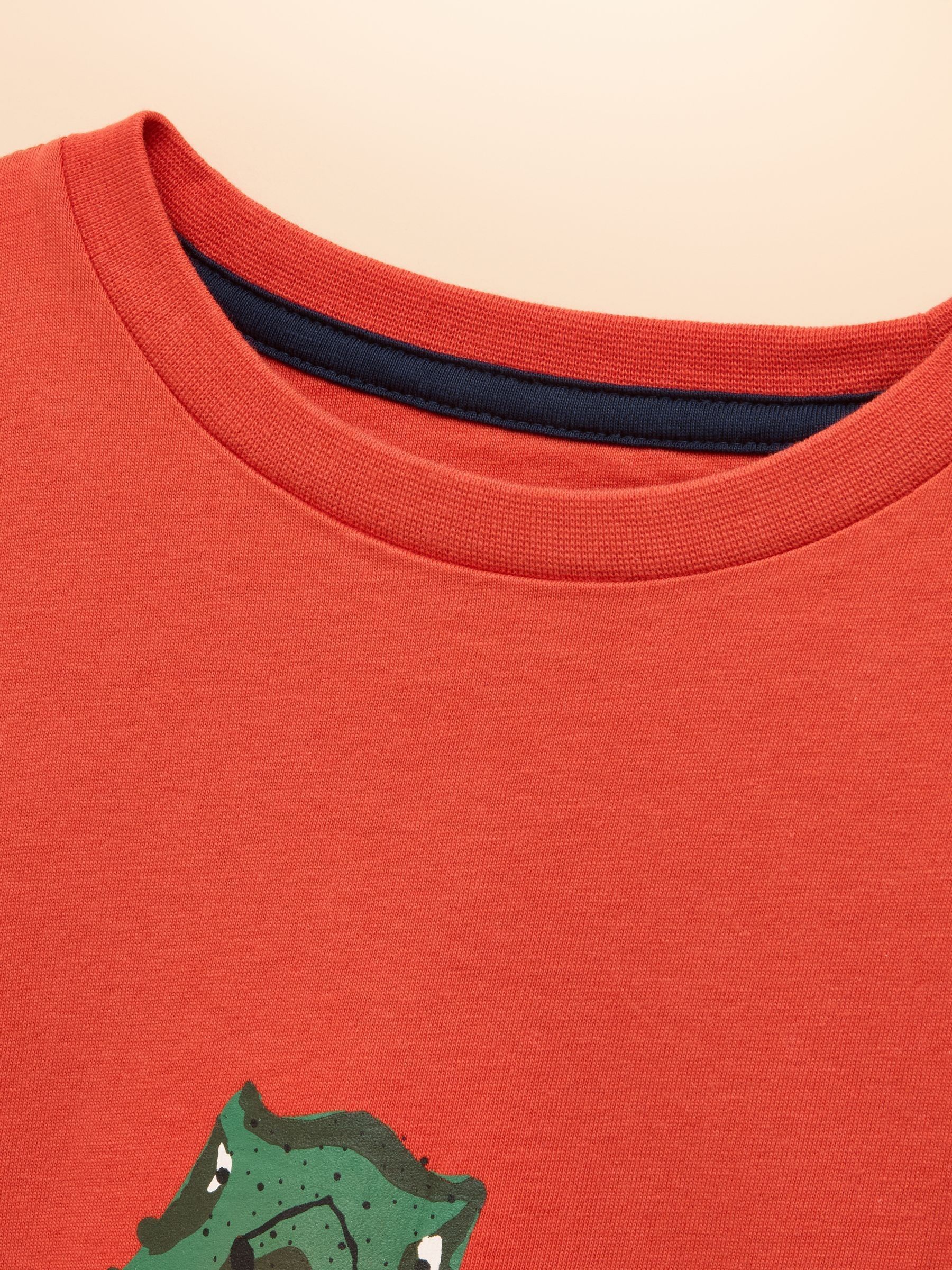 Boys' Ben Orange Dino Short Sleeve T-Shirt - Image 3 of 5