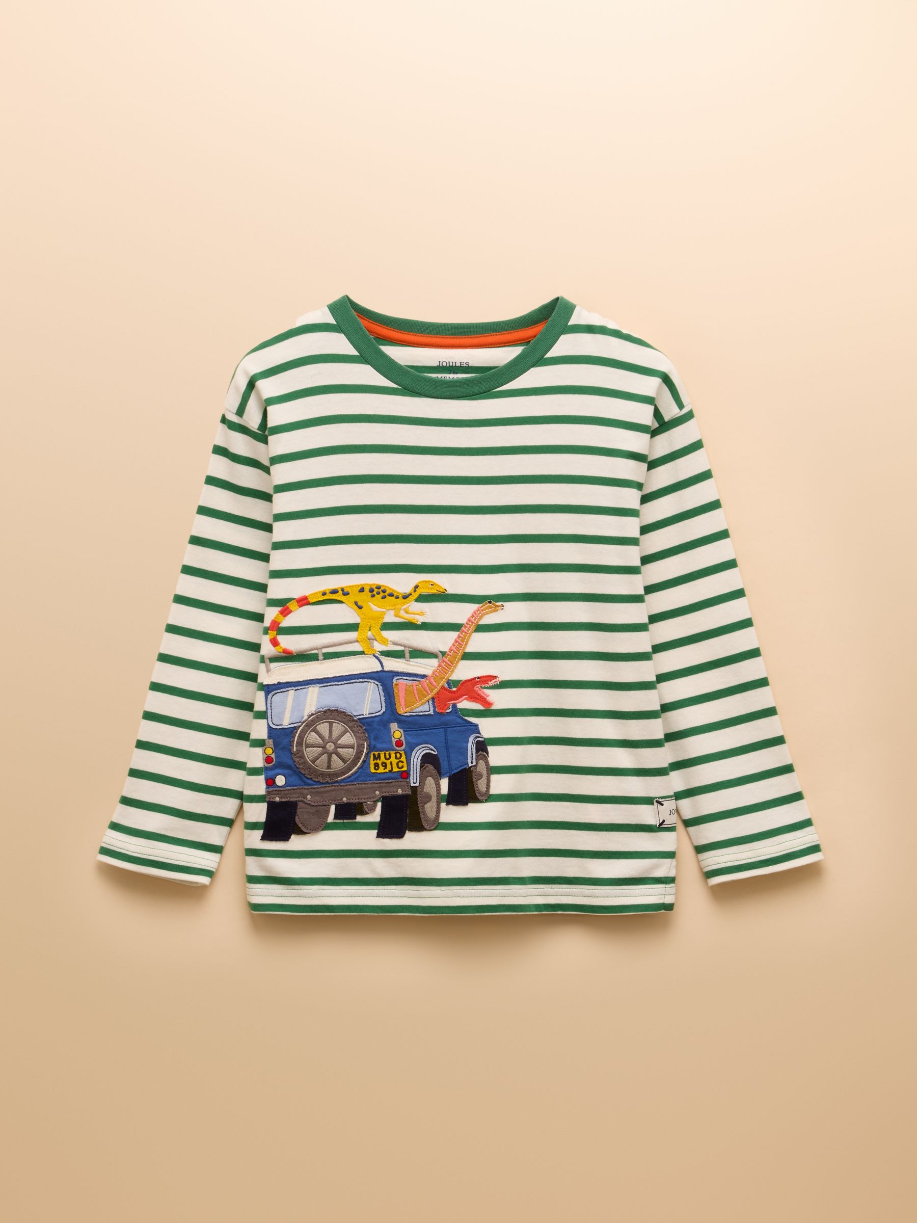 Boys' Jack Green/White Applique Long Sleeve Top - Image 1 of 5