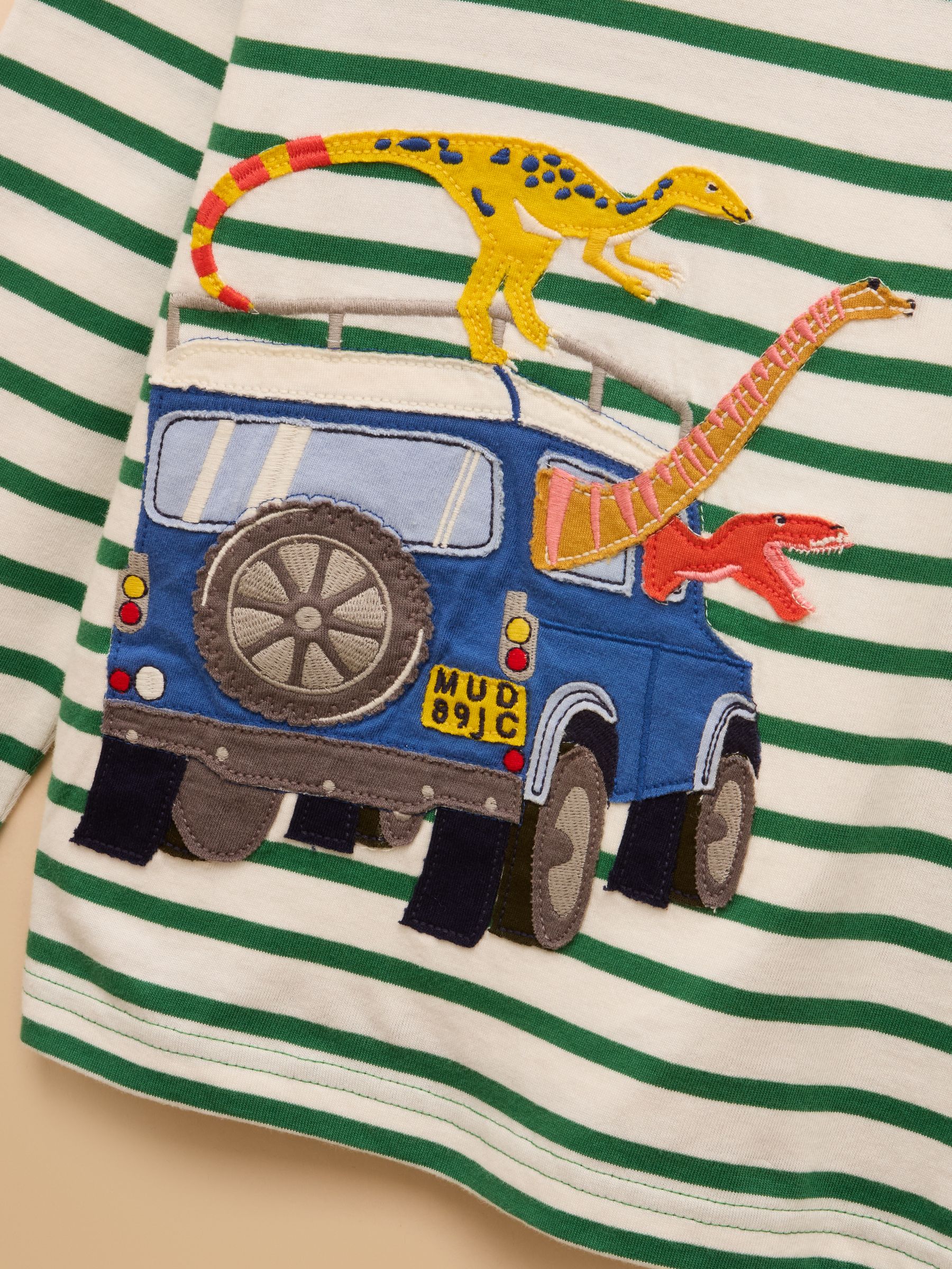Boys' Jack Green/White Applique Long Sleeve Top - Image 3 of 5
