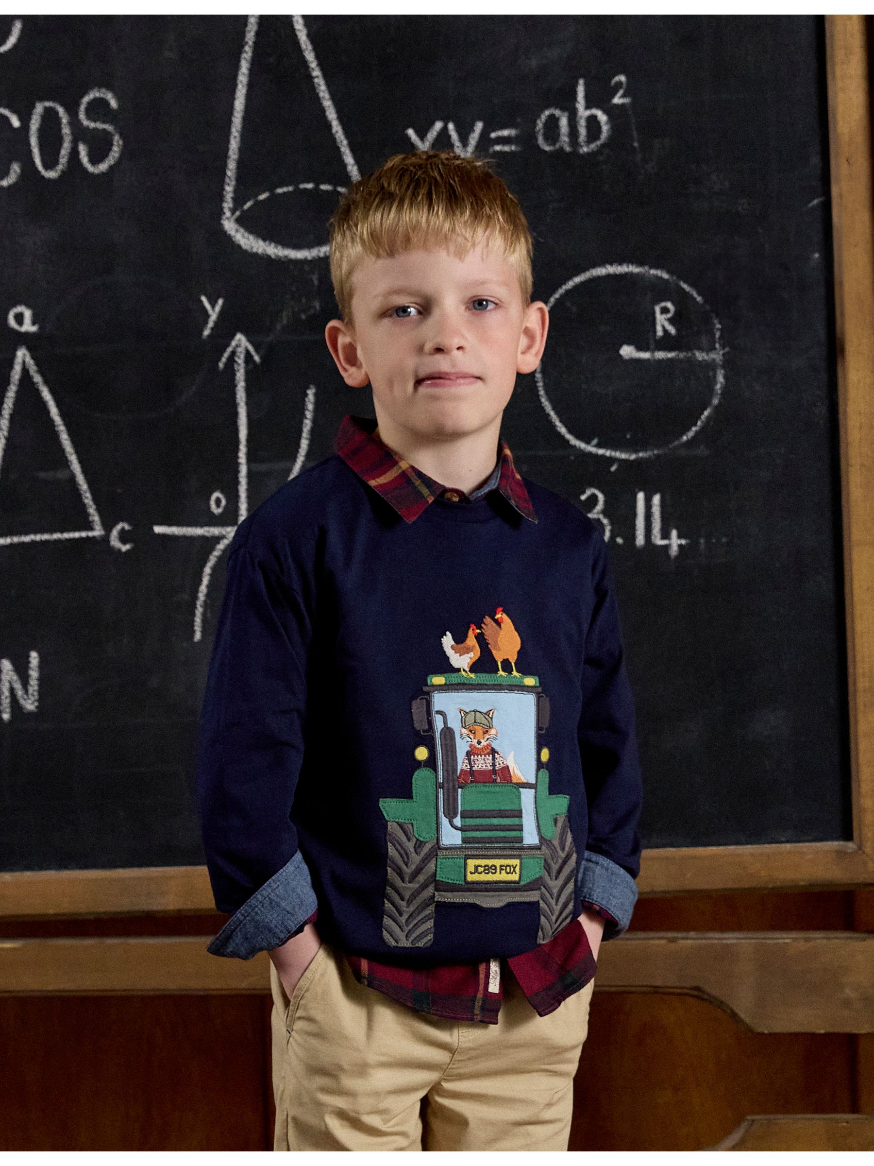 Boys' Jack Navy Applique Long Sleeve Top - Image 1 of 7