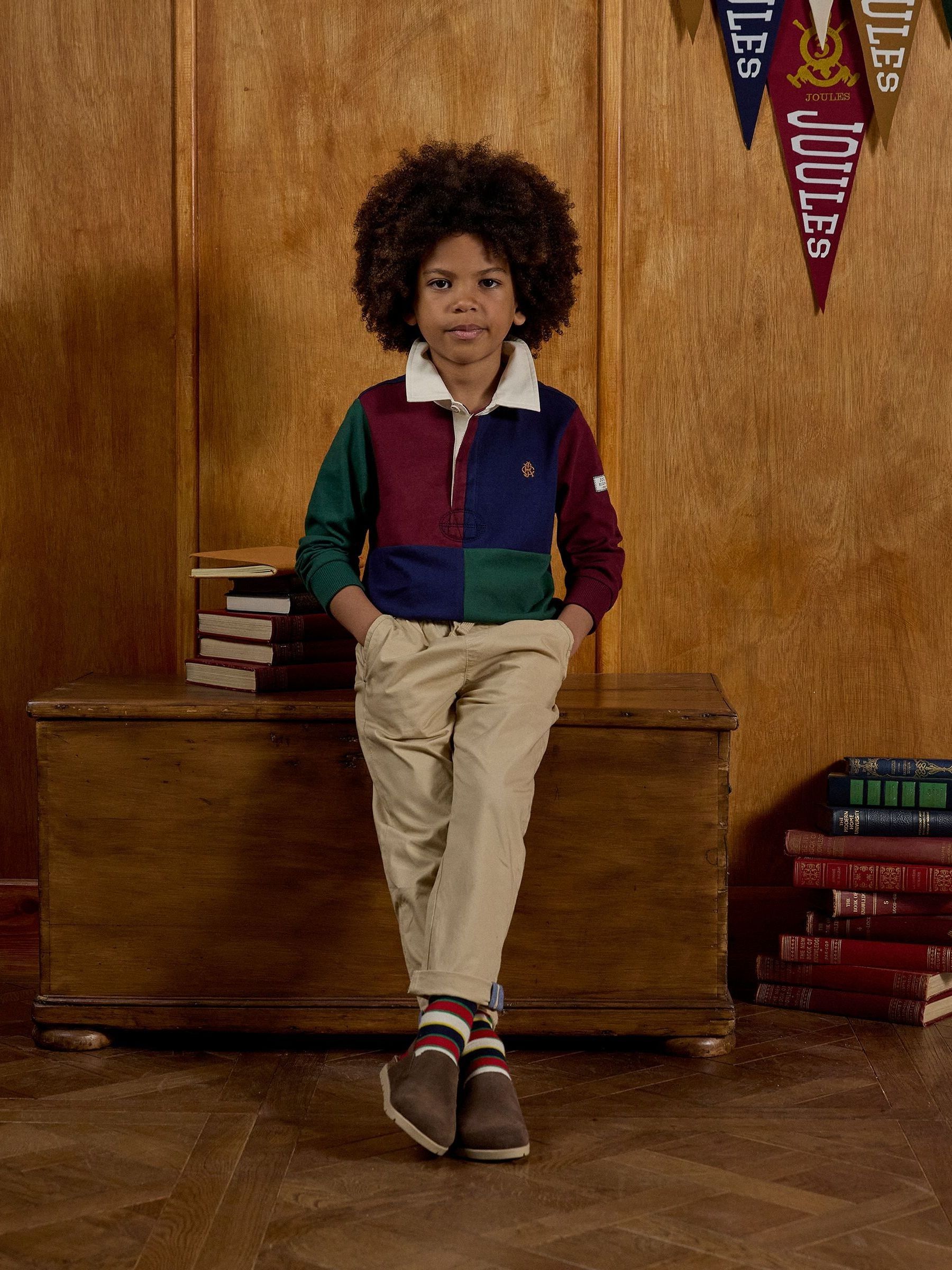 Boys' Rugby Club Multi Colourblock Long Sleeve Shirt - Image 3 of 7