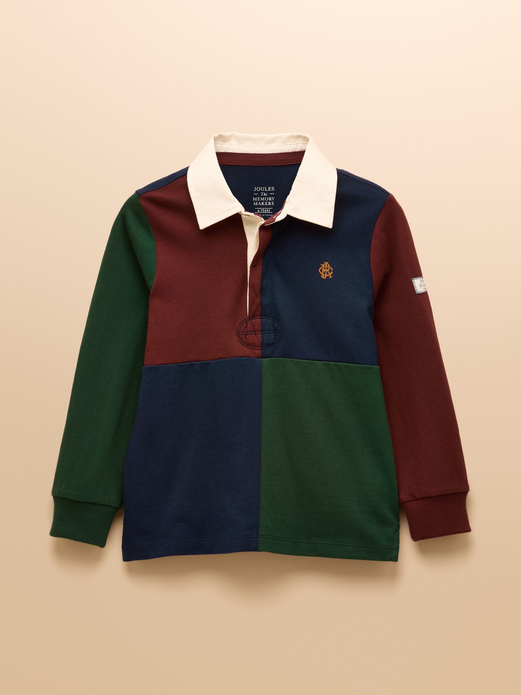 Boys' Rugby Club Multi Colourblock Long Sleeve Shirt - Image 4 of 7
