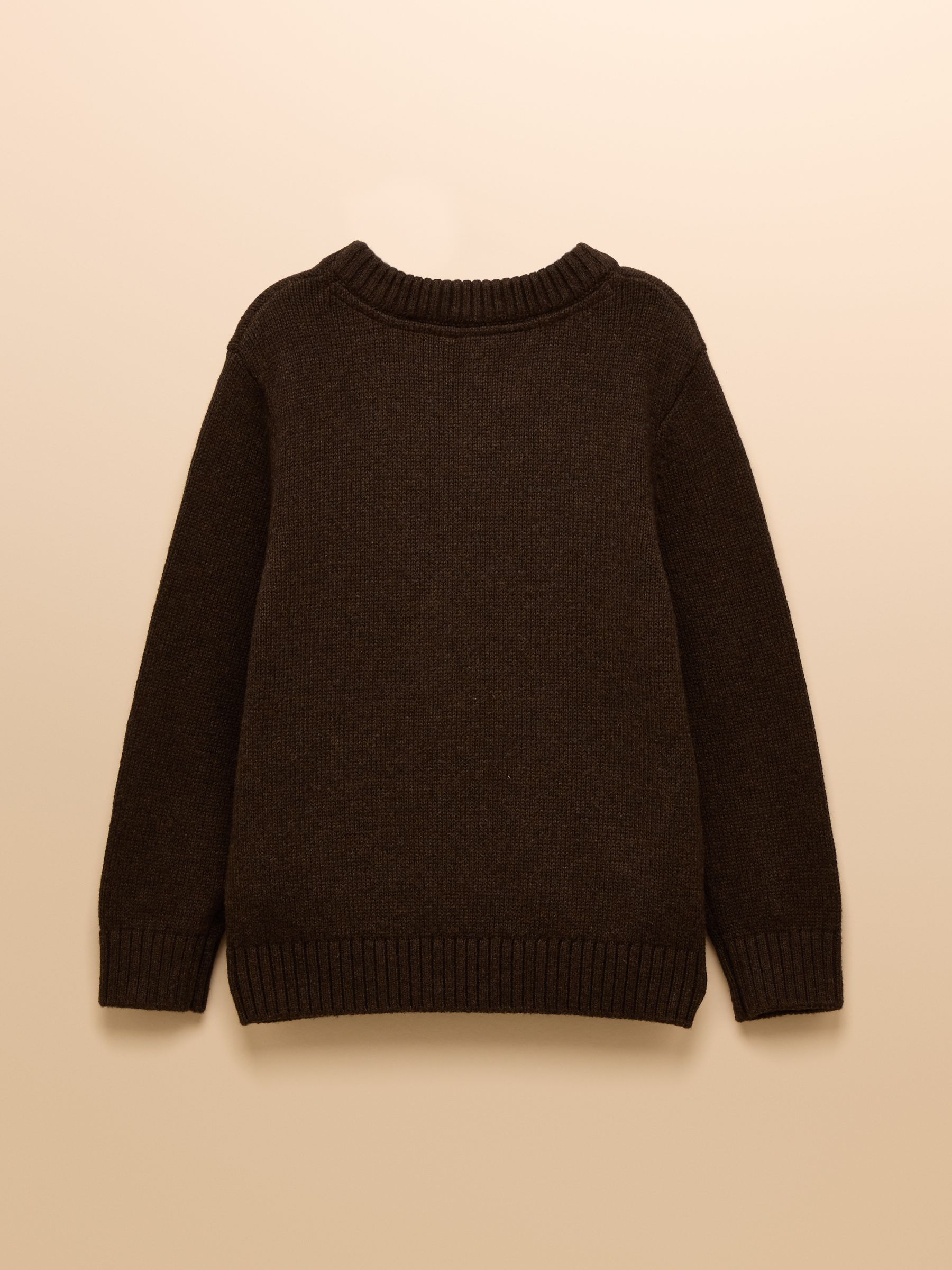 Kids' Cracking Brown Intarsia Knit Jumper - Image 4 of 6