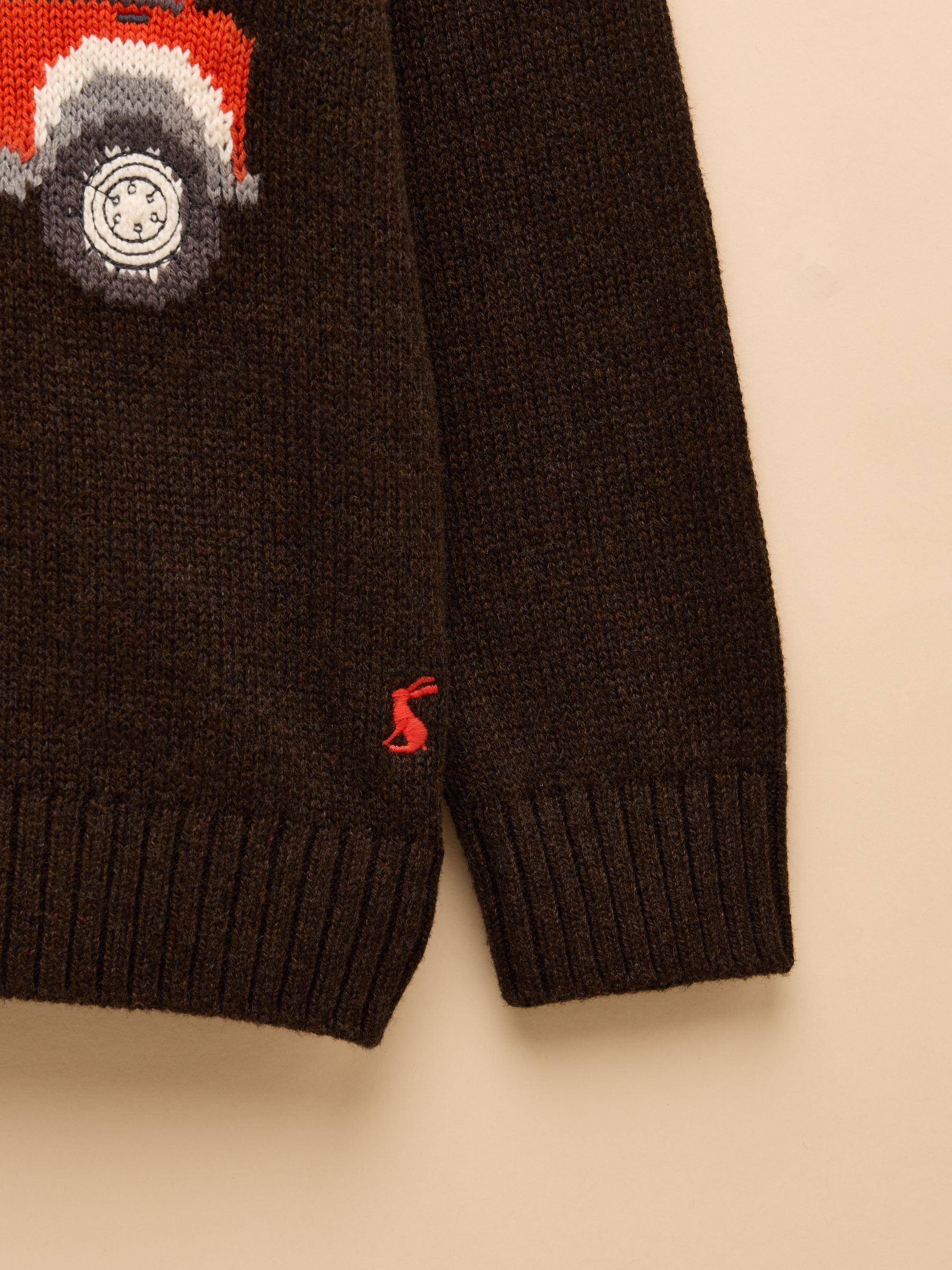 Kids' Cracking Brown Intarsia Knit Jumper - Image 4 of 4 Kids' Cracking Brown Intarsia Knit Jumper - Image 4 of 4