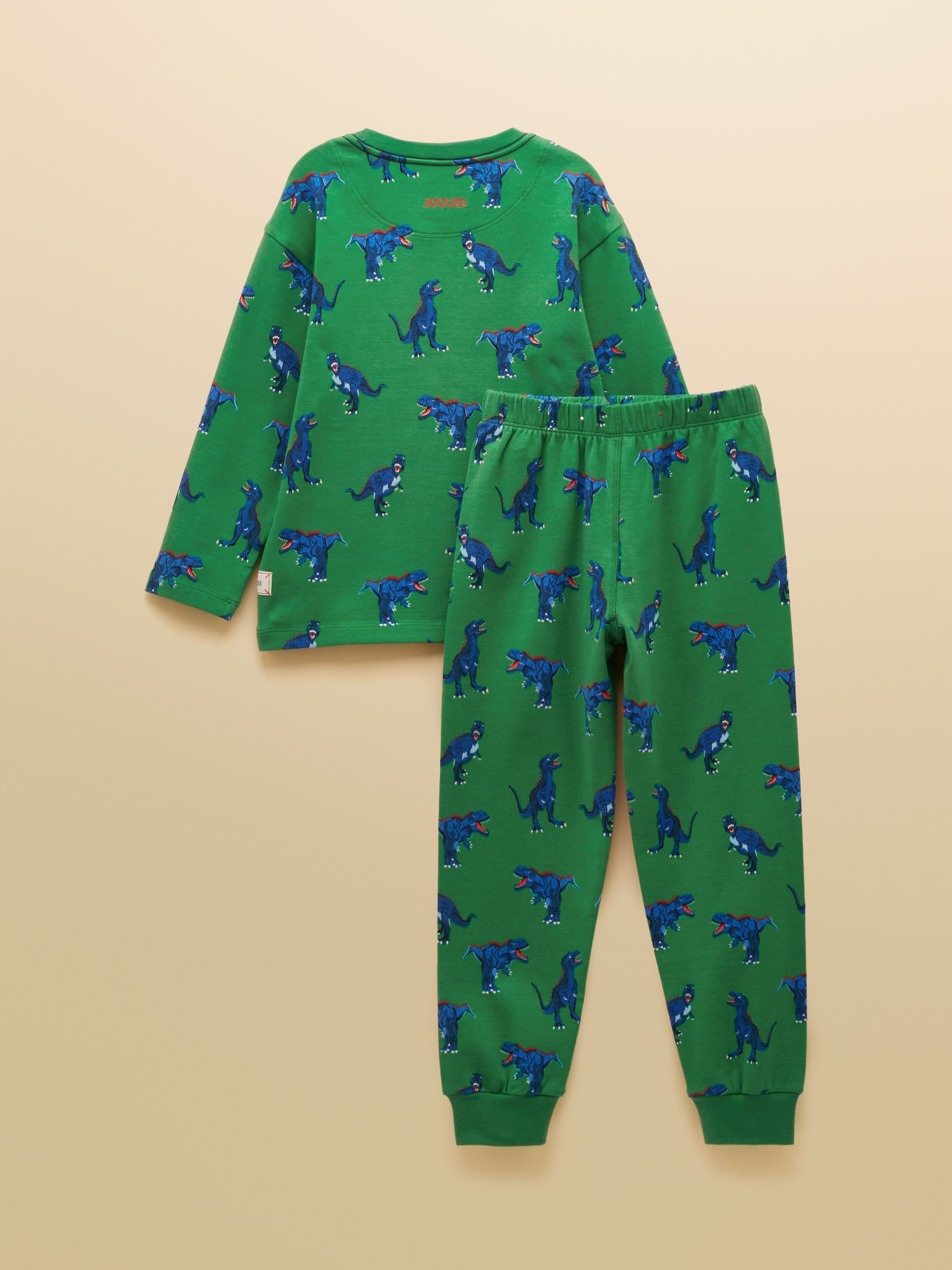 Boys' Kipwell Green Dino Long Sleeve Pyjama Set - Image 2 of 5