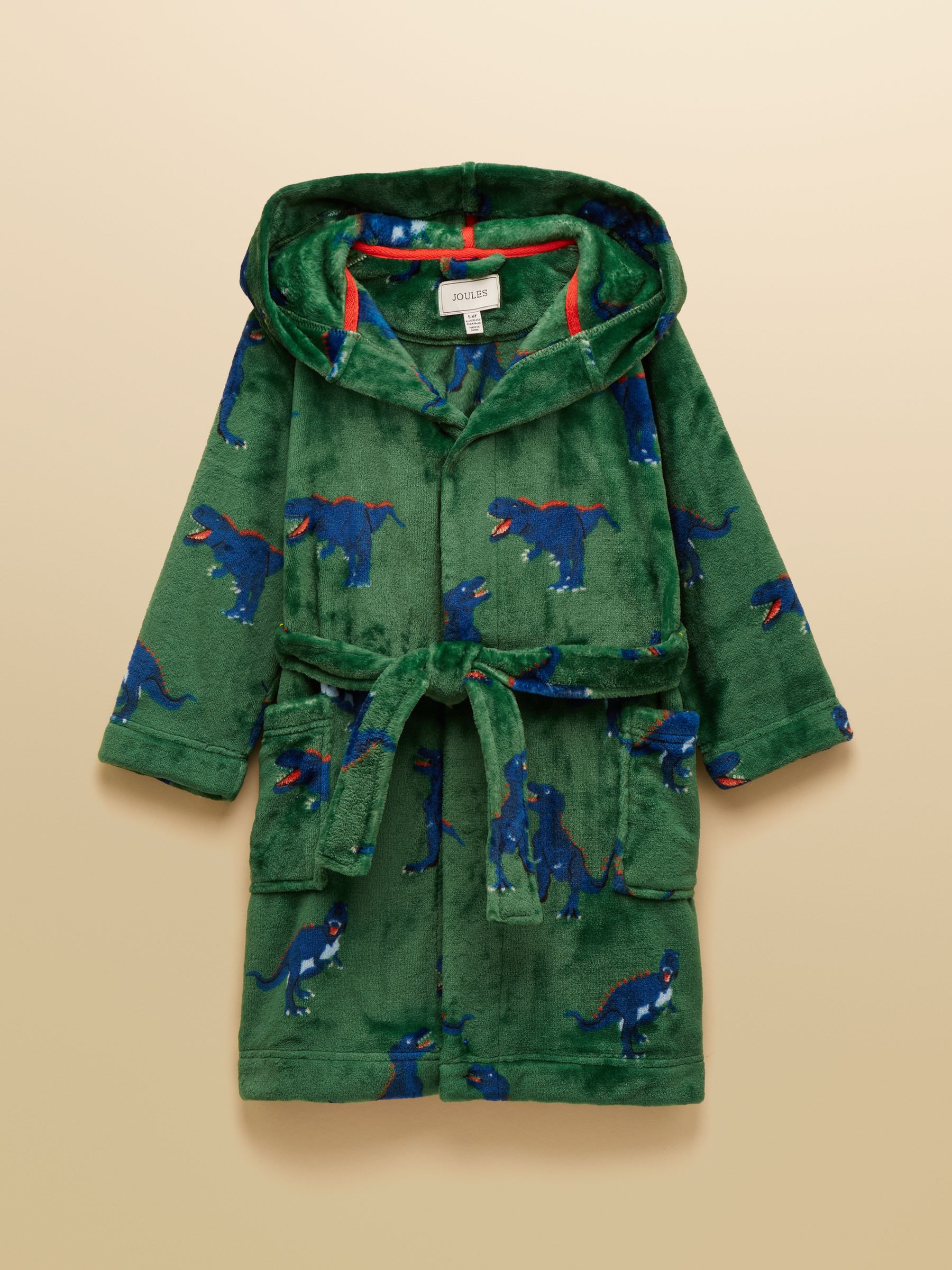Kids' Snug Green Dino Dressing Gown - Image 1 of 1 Kids' Snug Green Dino Dressing Gown - Image 1 of 1