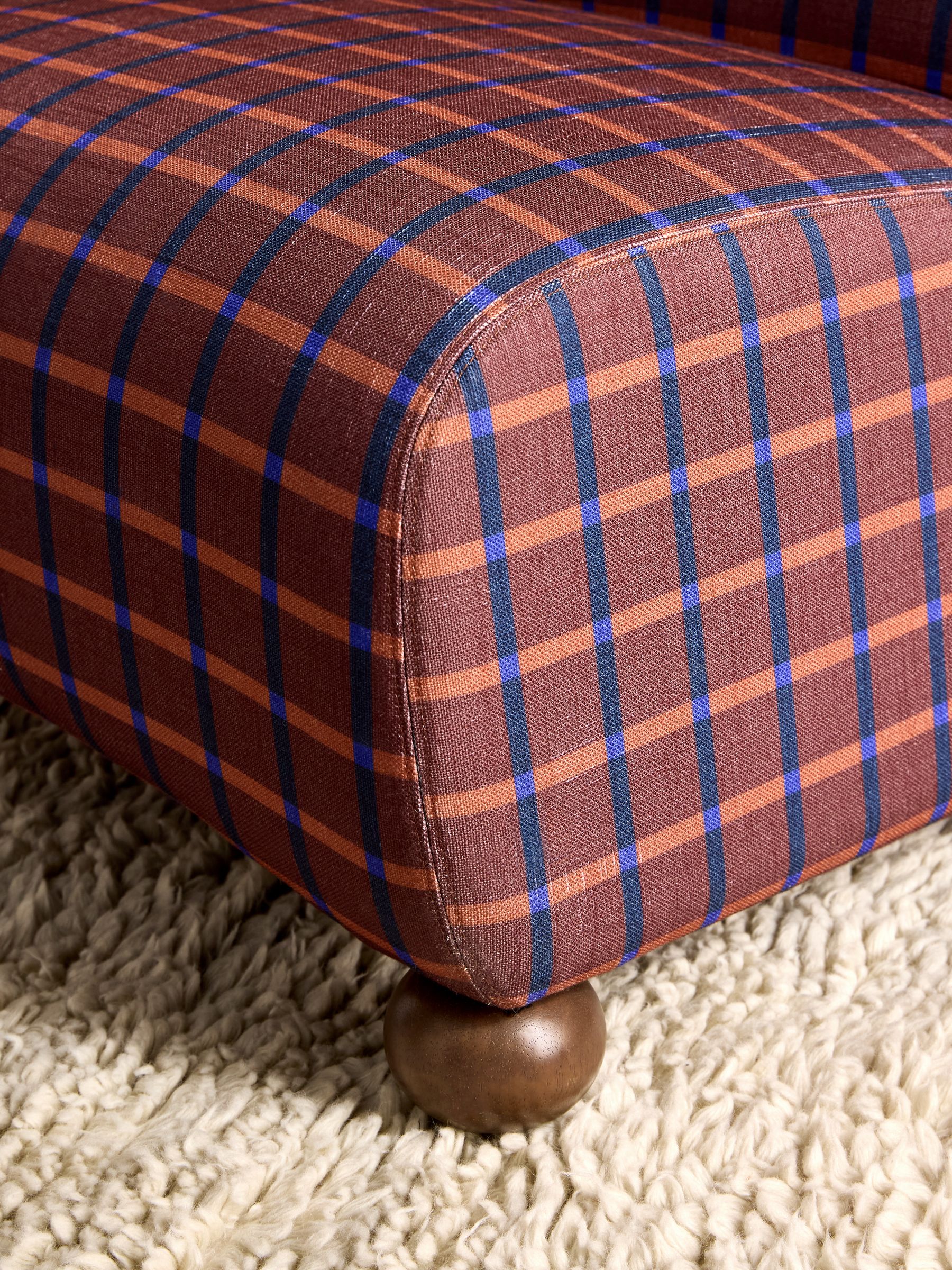 Elwen Accent Chair in Cale Check Rust Brown - Image 2 of 6