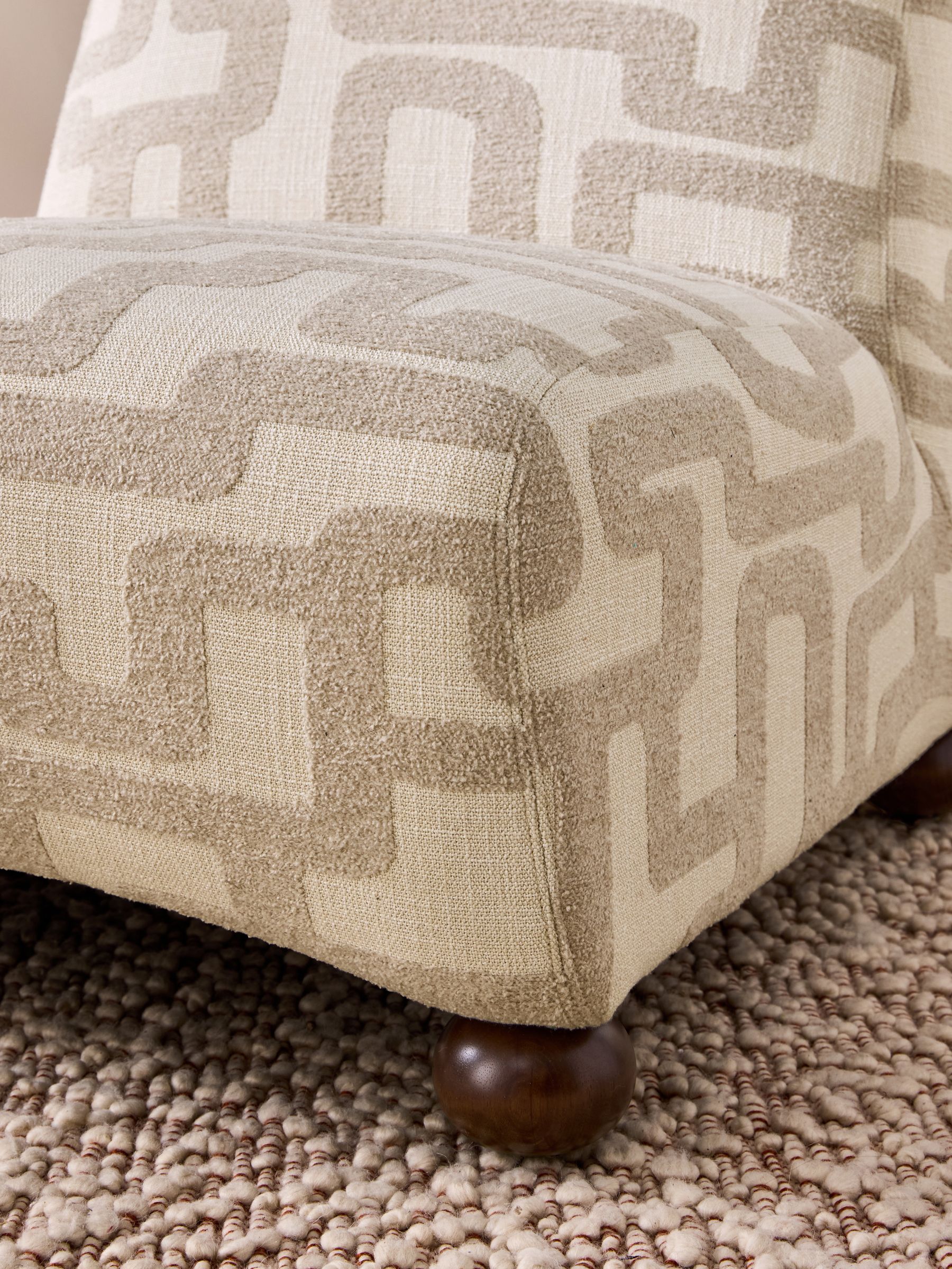 Elwen Accent Chair in Clyde Abstract Weave Natural Sand - Image 2 of 5 Elwen Accent Chair in Clyde Abstract Weave Natural Sand - Image 2 of 5