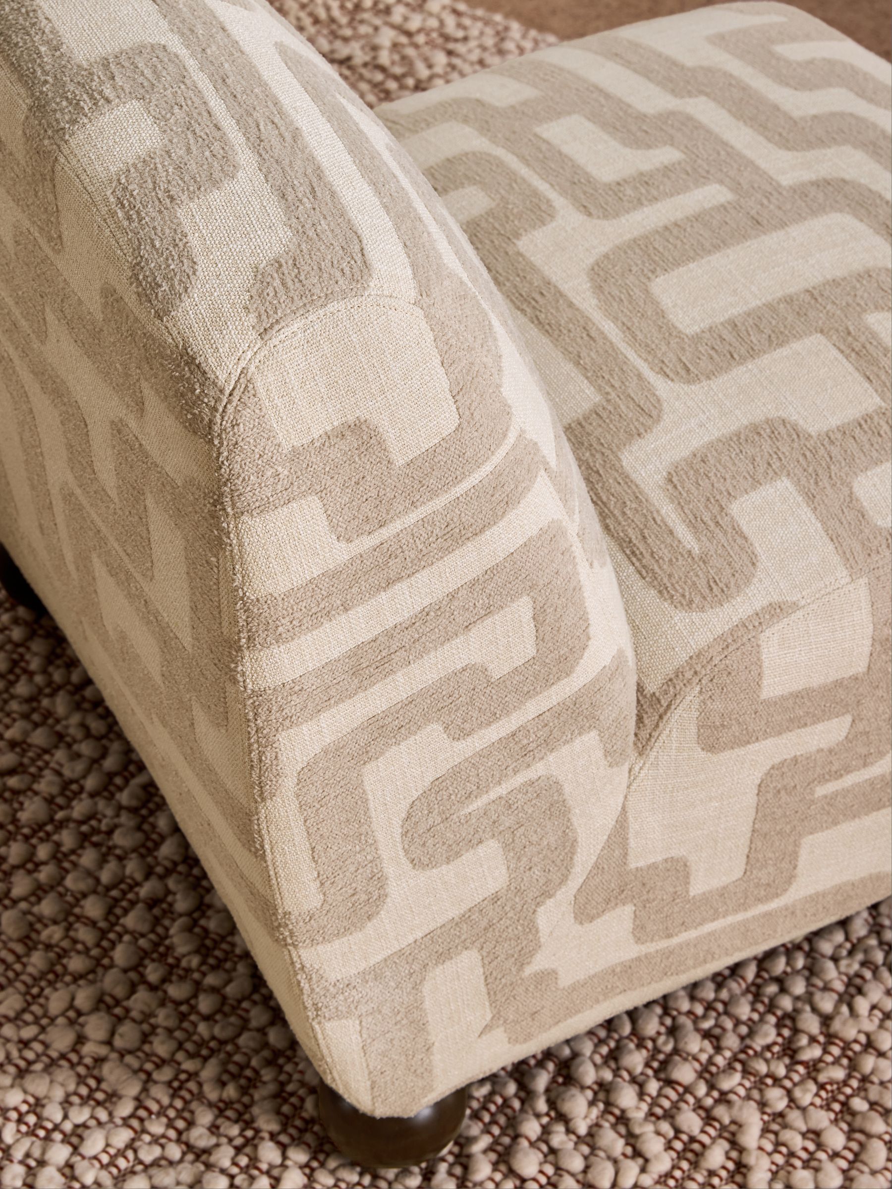 Elwen Accent Chair in Clyde Abstract Weave Natural Sand - Image 3 of 5