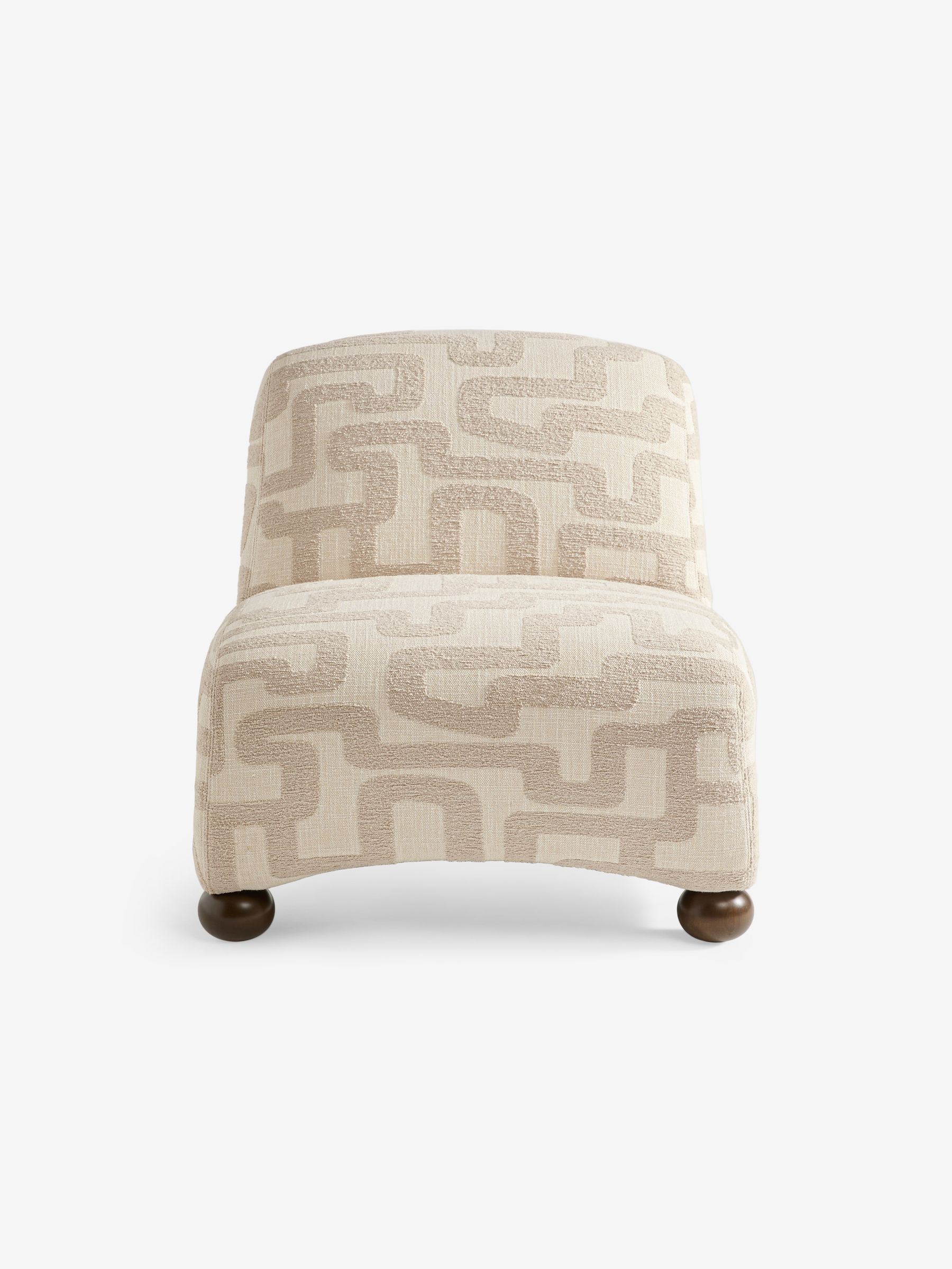 Elwen Accent Chair in Clyde Abstract Weave Natural Sand - Image 5 of 5 Elwen Accent Chair in Clyde Abstract Weave Natural Sand - Image 5 of 5