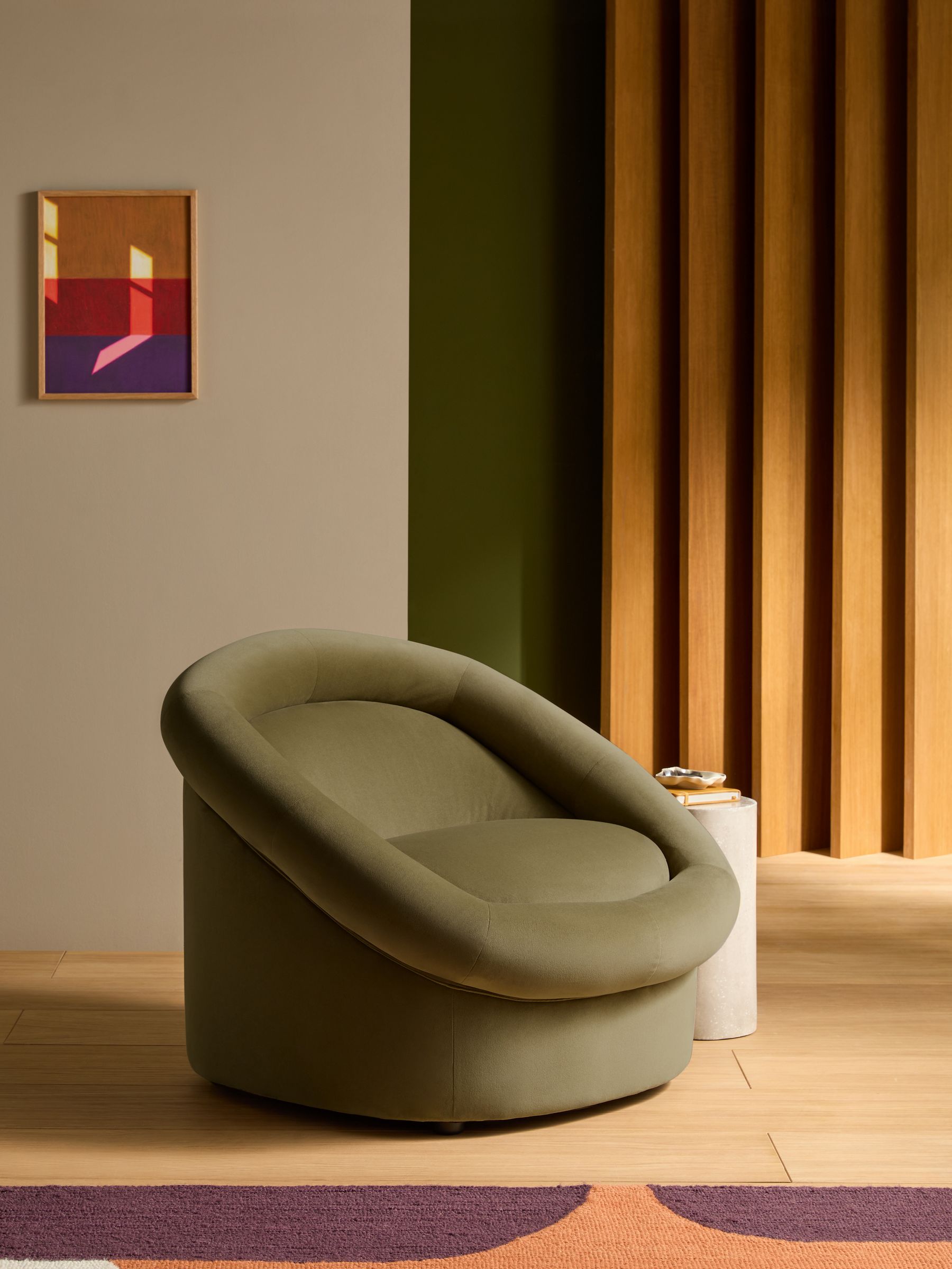 Seattle Accent Chair in Fern Green Velvet - Image 1 of 6 Seattle Accent Chair in Fern Green Velvet - Image 1 of 6