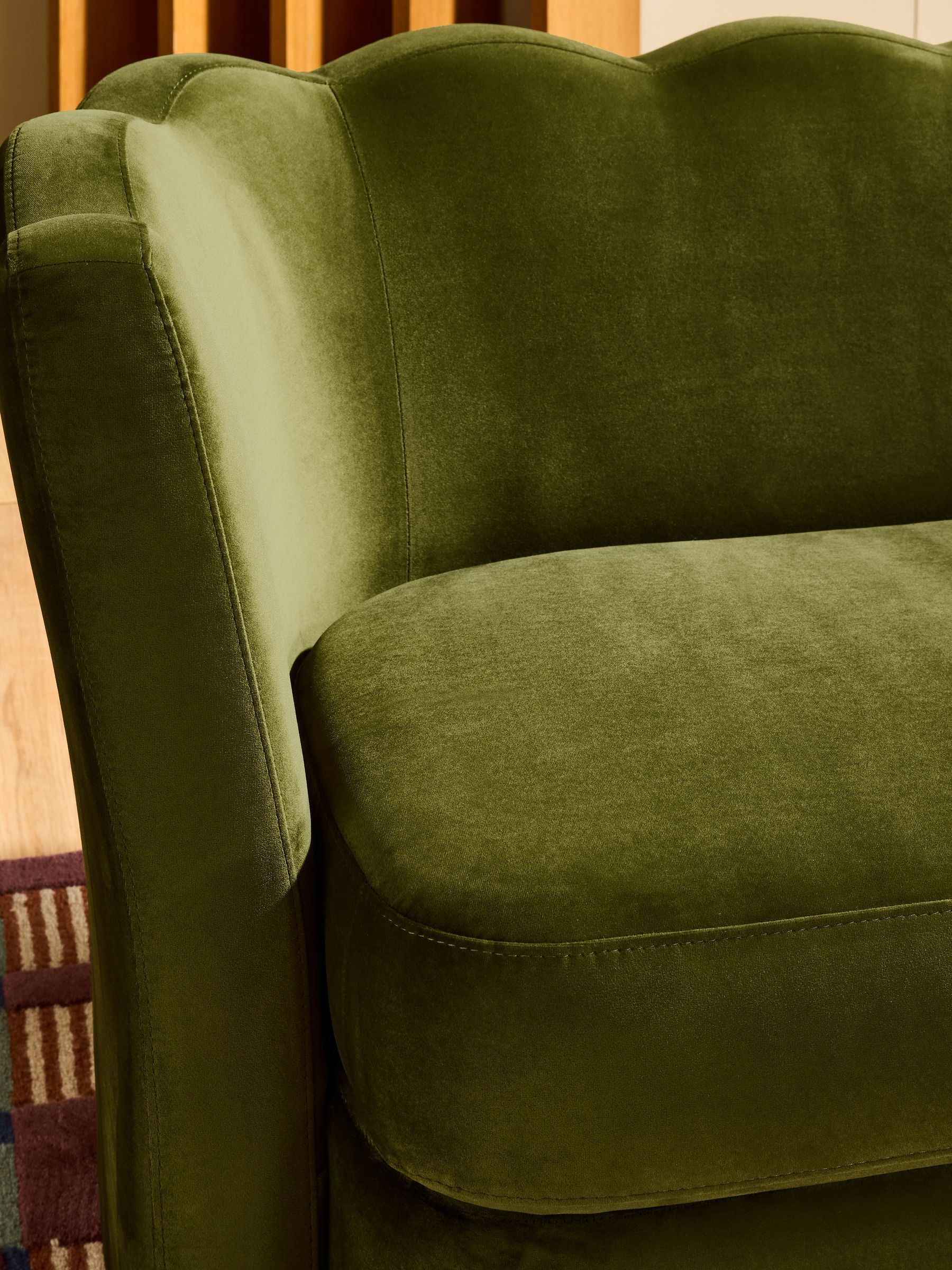 Maya 2 Seater Sofa in Pistachio Green Velvet - Image 2 of 6
