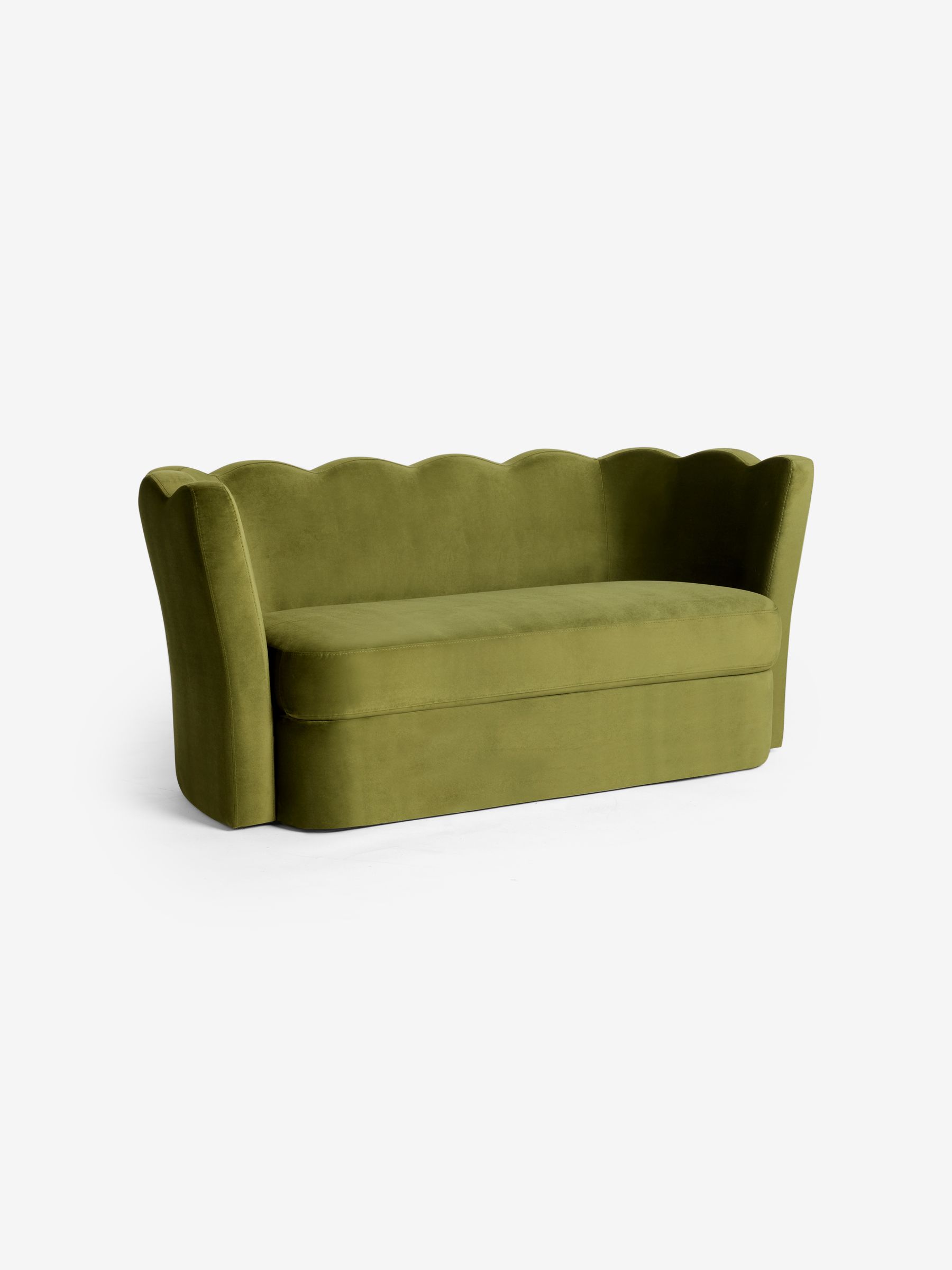 Maya 2 Seater Sofa in Pistachio Green Velvet - Image 5 of 6