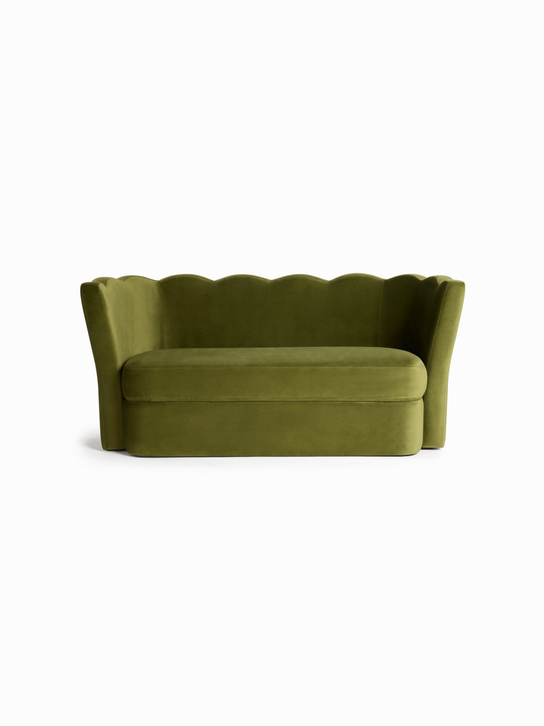 Maya 2 Seater Sofa in Pistachio Green Velvet - Image 6 of 6