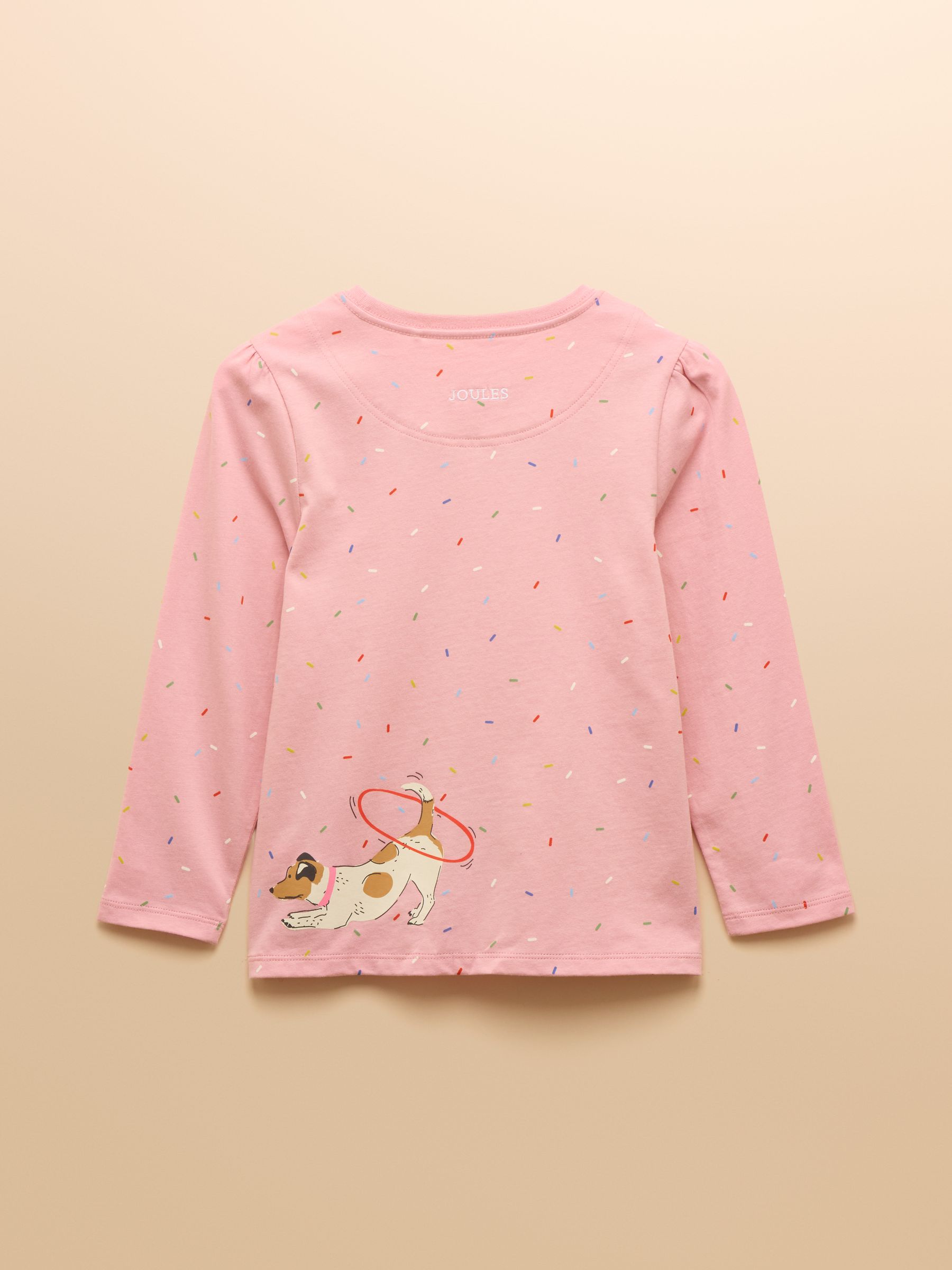 Girls' Ava Pink Dog Print Long Sleeve Top - Image 4 of 8