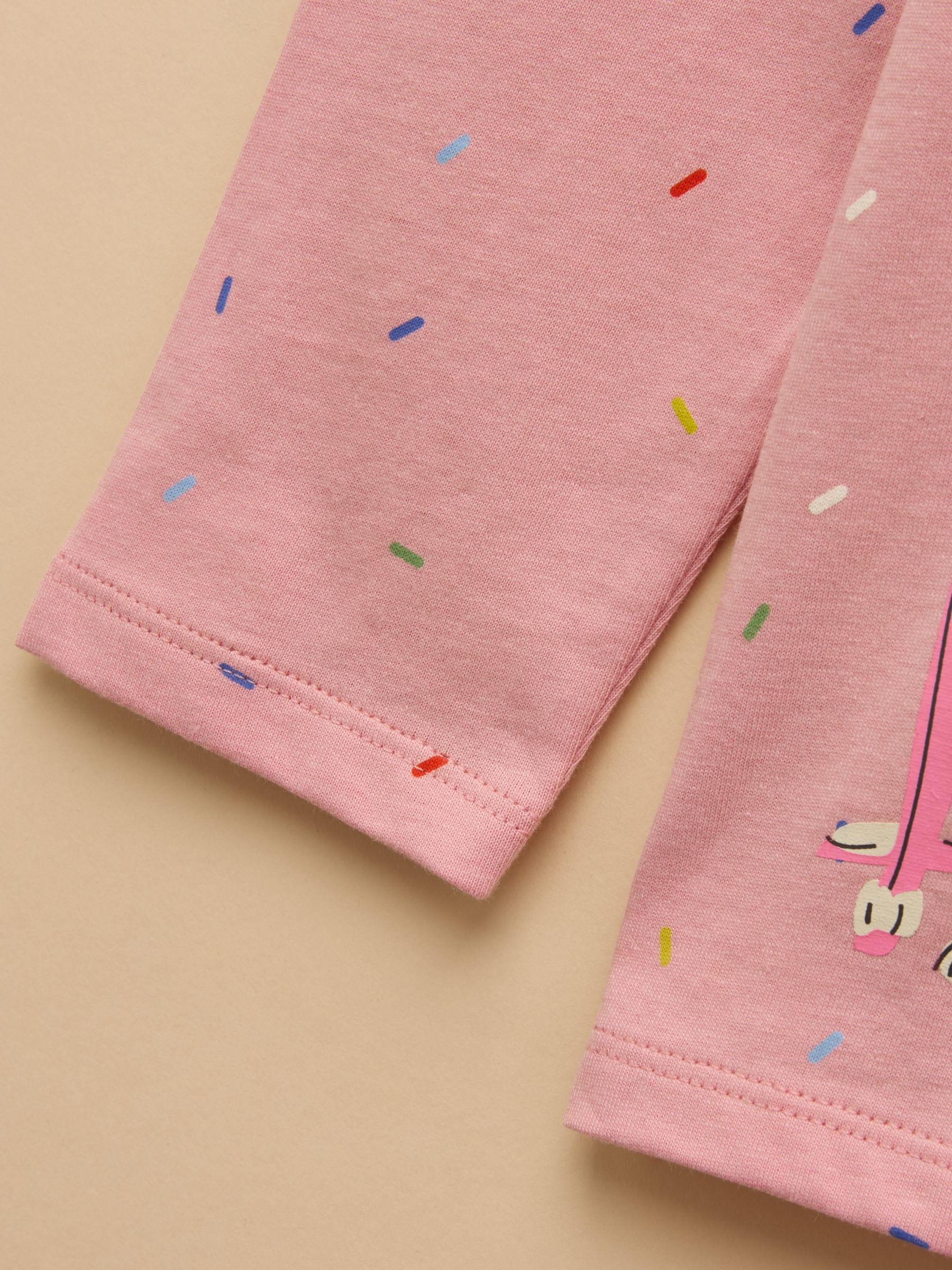 Girls' Ava Pink Dog Print Long Sleeve Top - Image 6 of 8