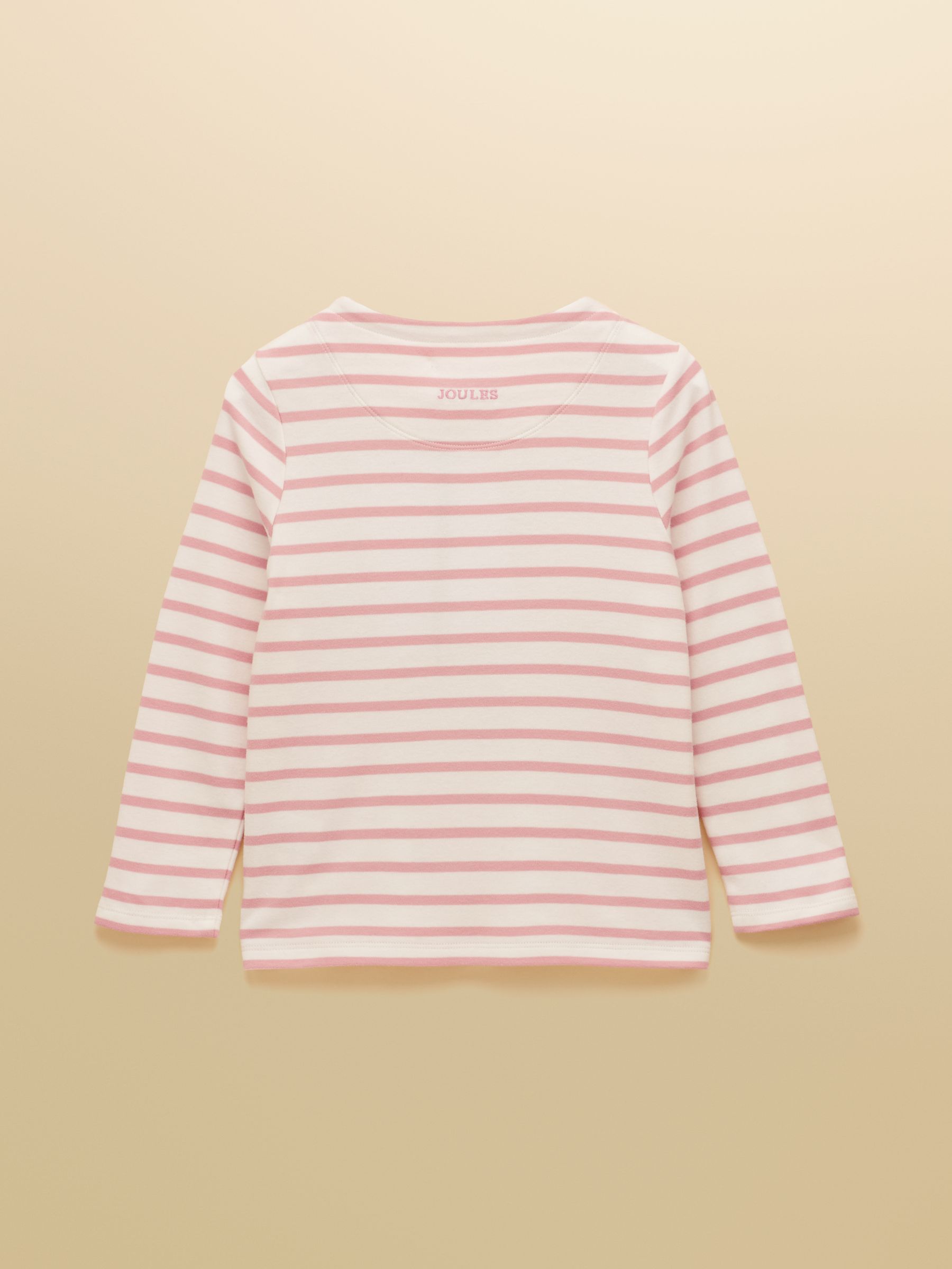 Girls' Harbour Pink & Cream Long Sleeve Jersey Top - Image 2 of 5
