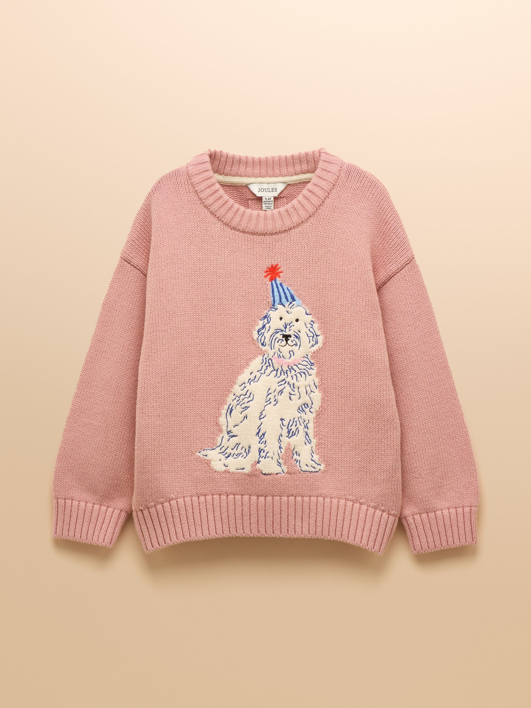 Girls' Hattie Pink Cockapoo Dog Jumper - Image 2 of 5
